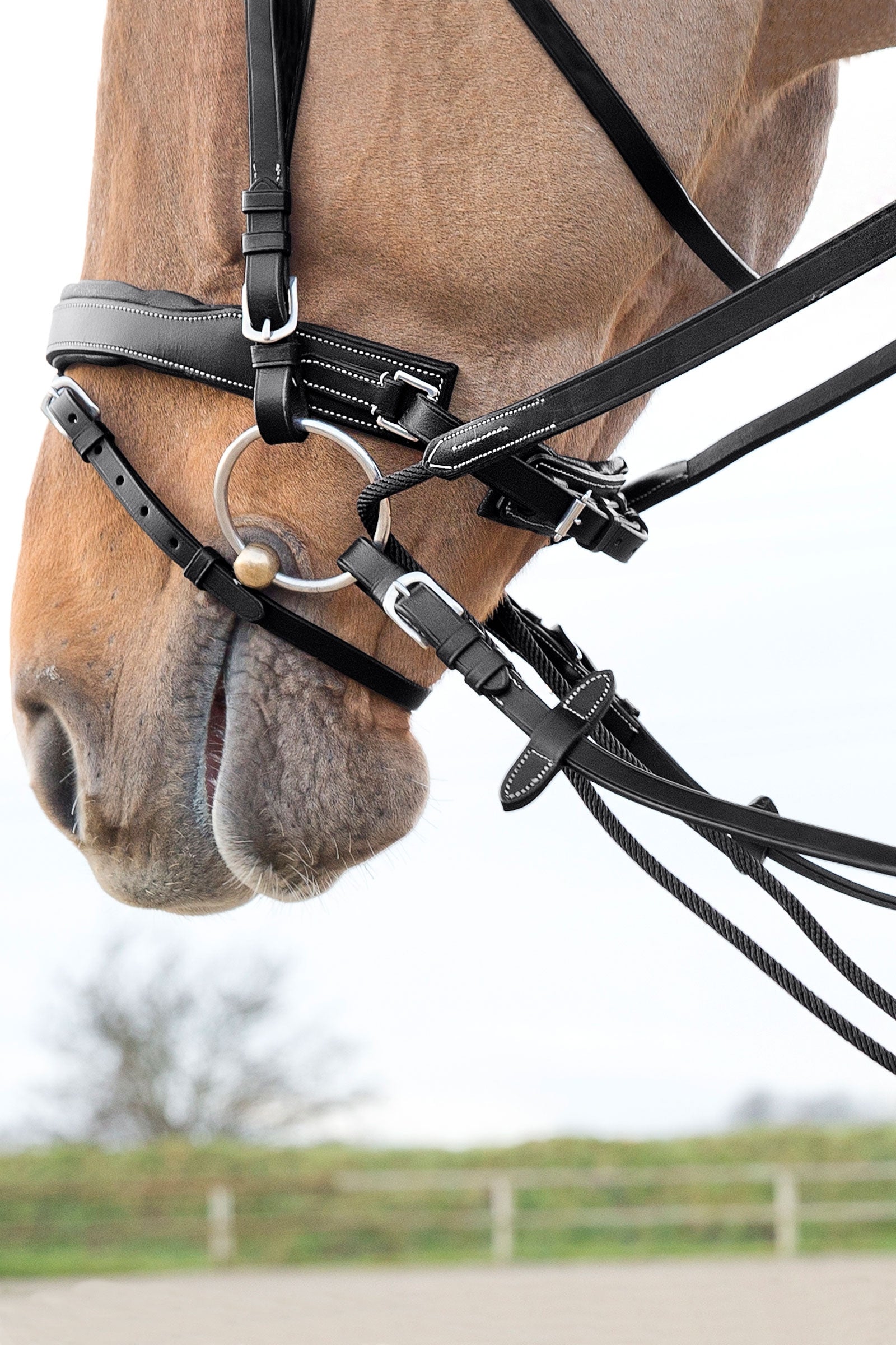 Horze Sparta Nylon/Leather Draw Reins Bridles & Reins