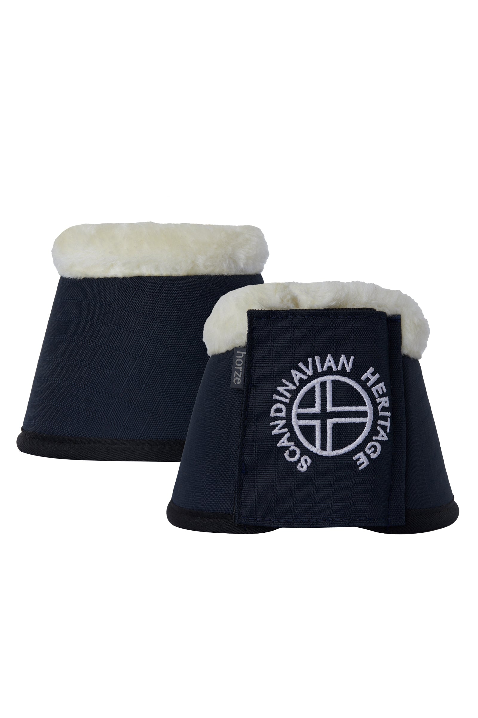 Horze Oslo Faux Fur Bell Boots Leg Protection & Hoof Protection for Horses