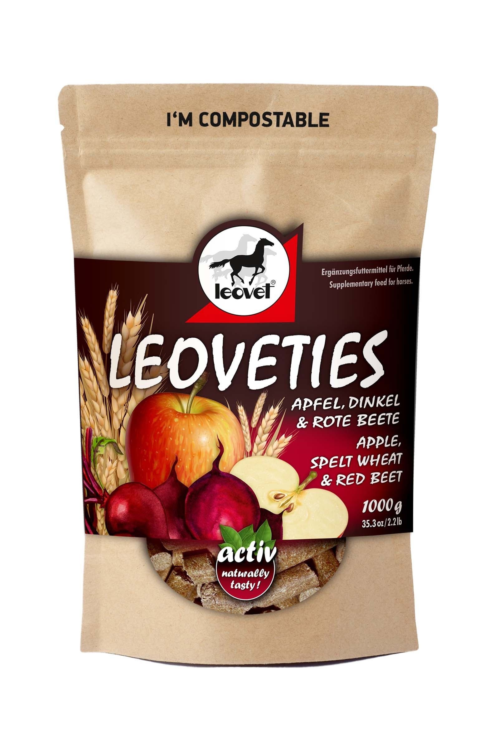 Leovet Leoveties Apple Speal Wheat & Red Beet, 1 kg Horse Feed & Nutrition