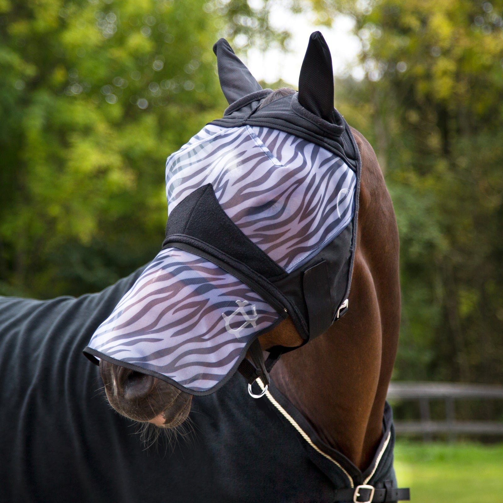 Horze Zebra Fly Mask Antifly Protection for Horses