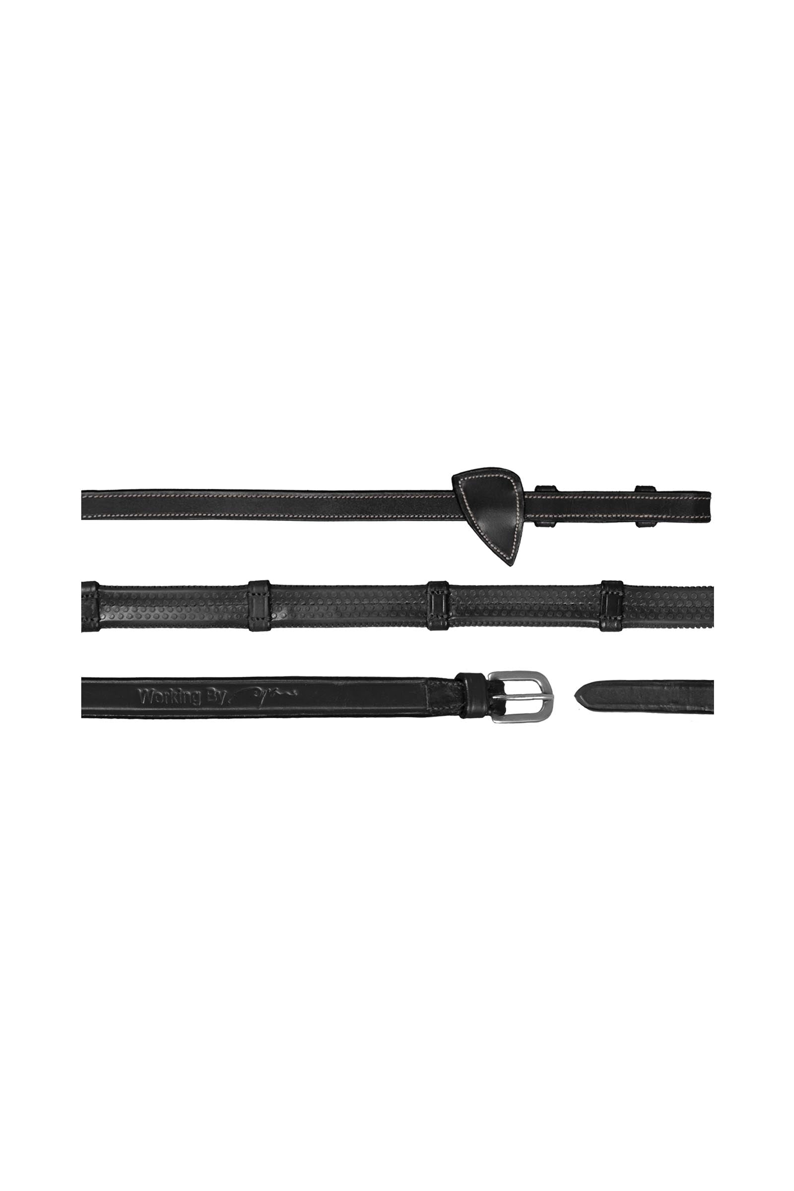 Dy'on Working gummitøjler (13 mm) med 7 læderstopper Trenser & tøjler