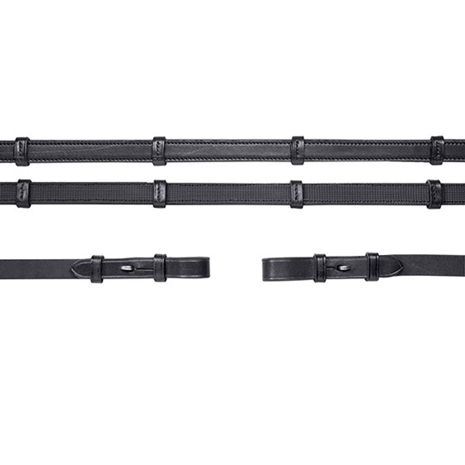 Schockemöhle Sports Leather reins (rubber inside), Reins for Double Bridle Basic Bridles & Reins