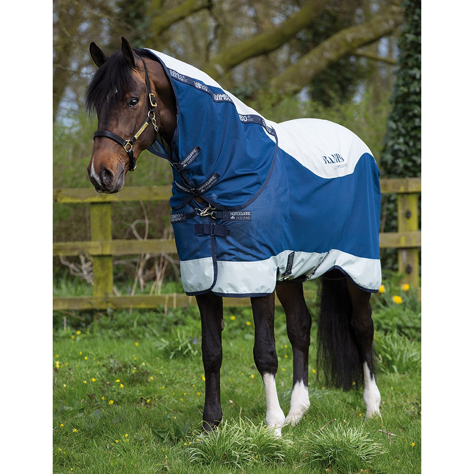 Horseware Rambo Summer Series udedækken med liner (0g / 100g) og aftagelig halsdel Hestedækken