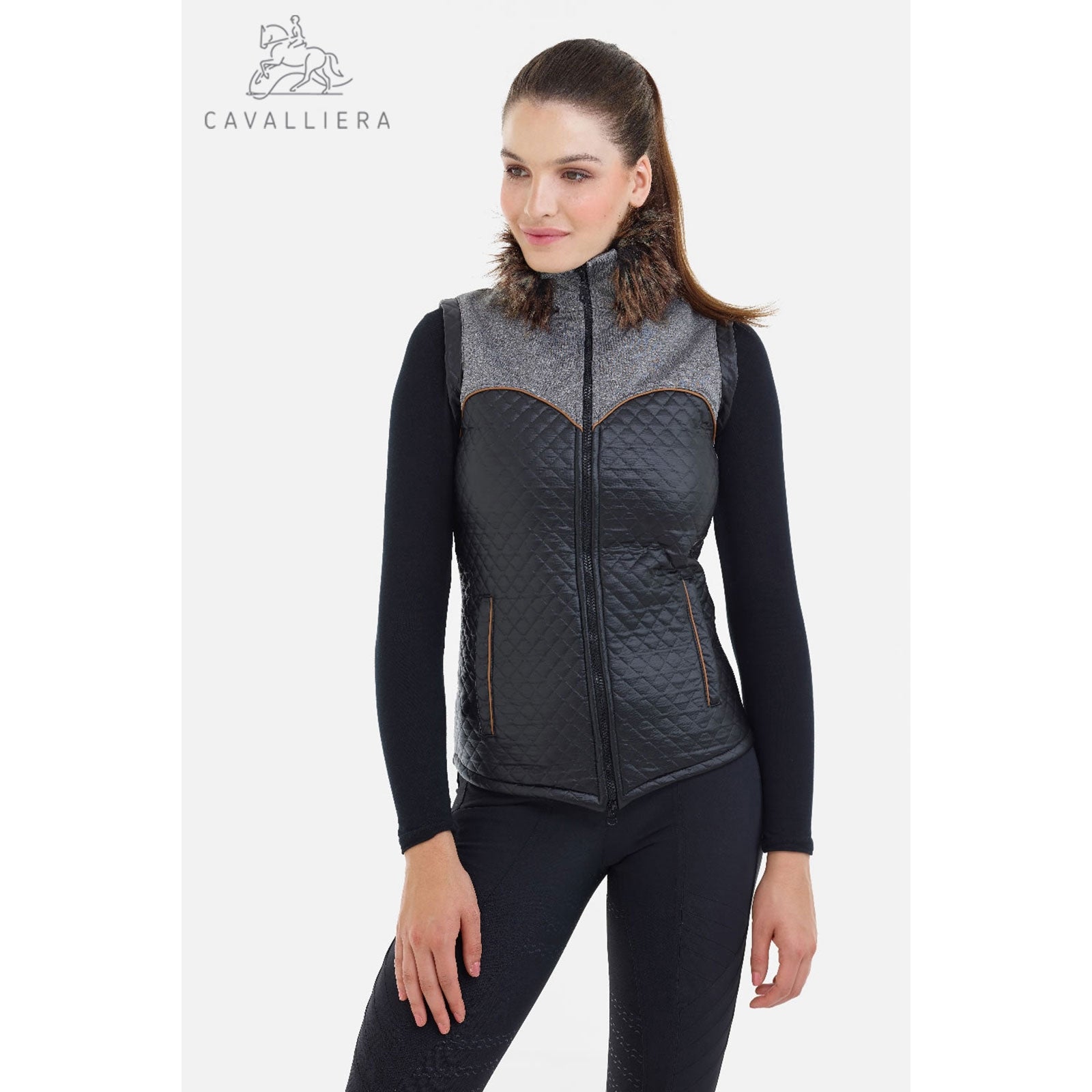 Cavalliera Winter Riding Vest, MAJESTY SOFTSHELL FUR, Waterproof Women’s Riding Clothing