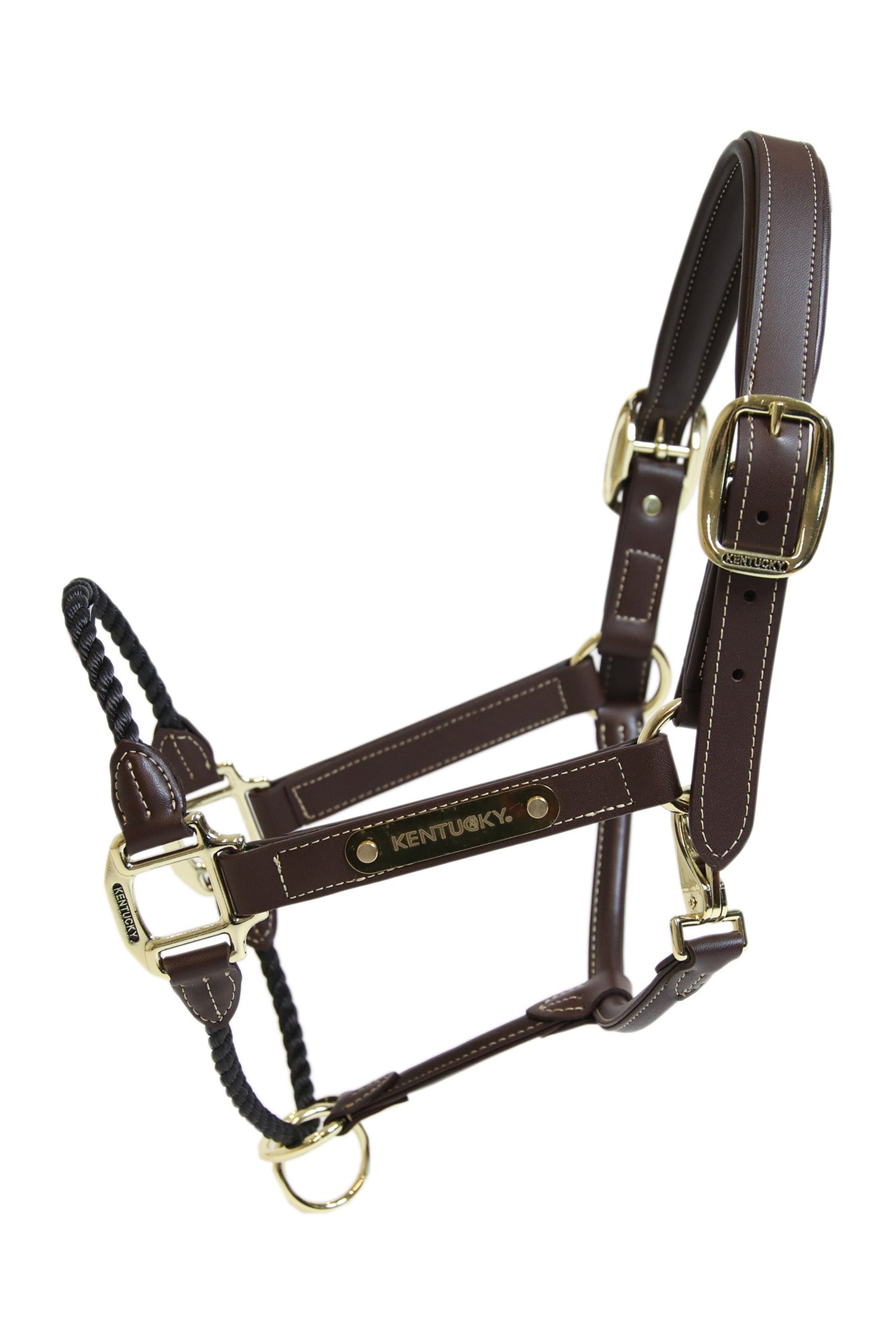 Kentucky Horsewear lædergrime med reb Grimer & Træktove