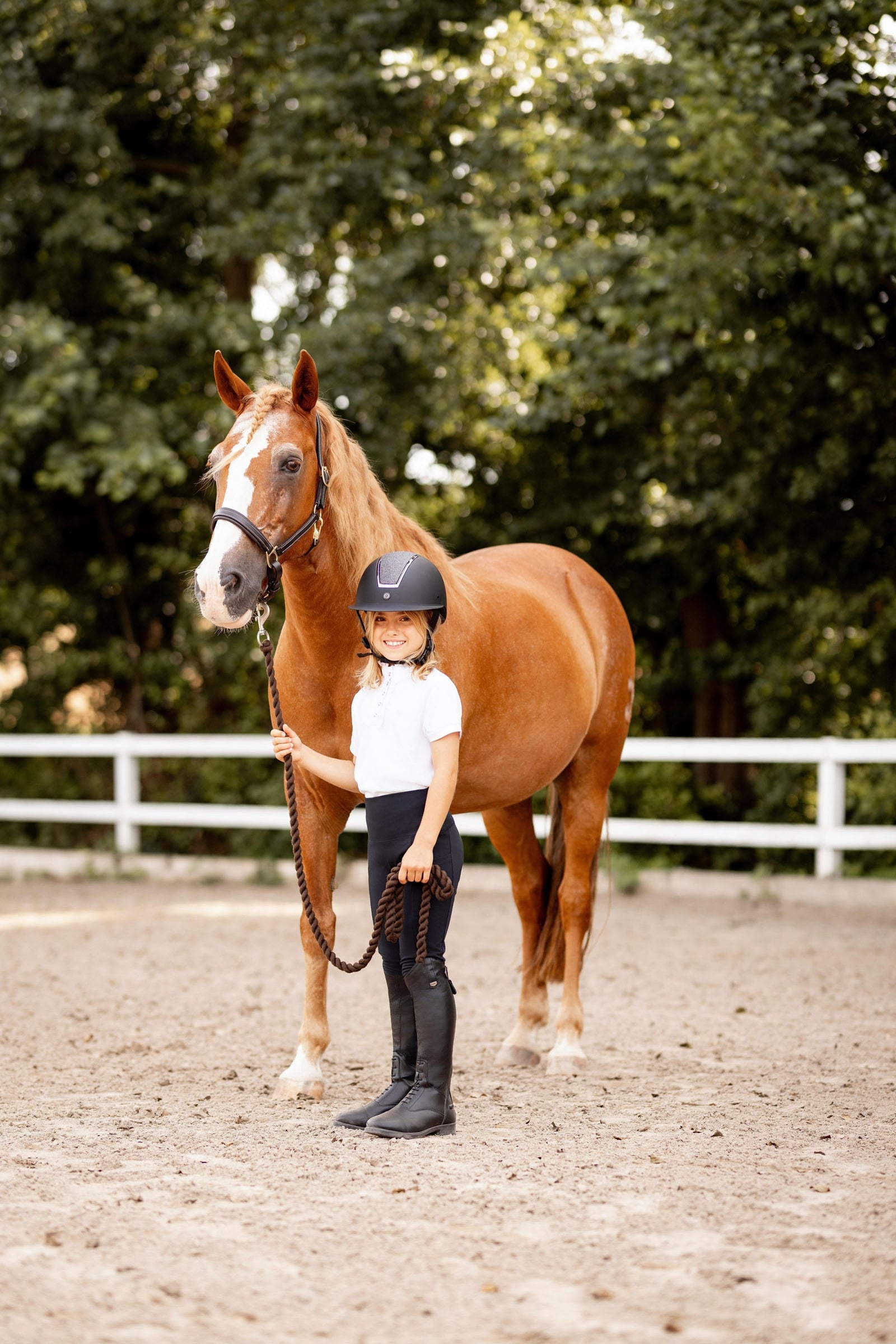 Horze Christel Kids Short Sleeve Ruffle Show Shirt Kids Apparel