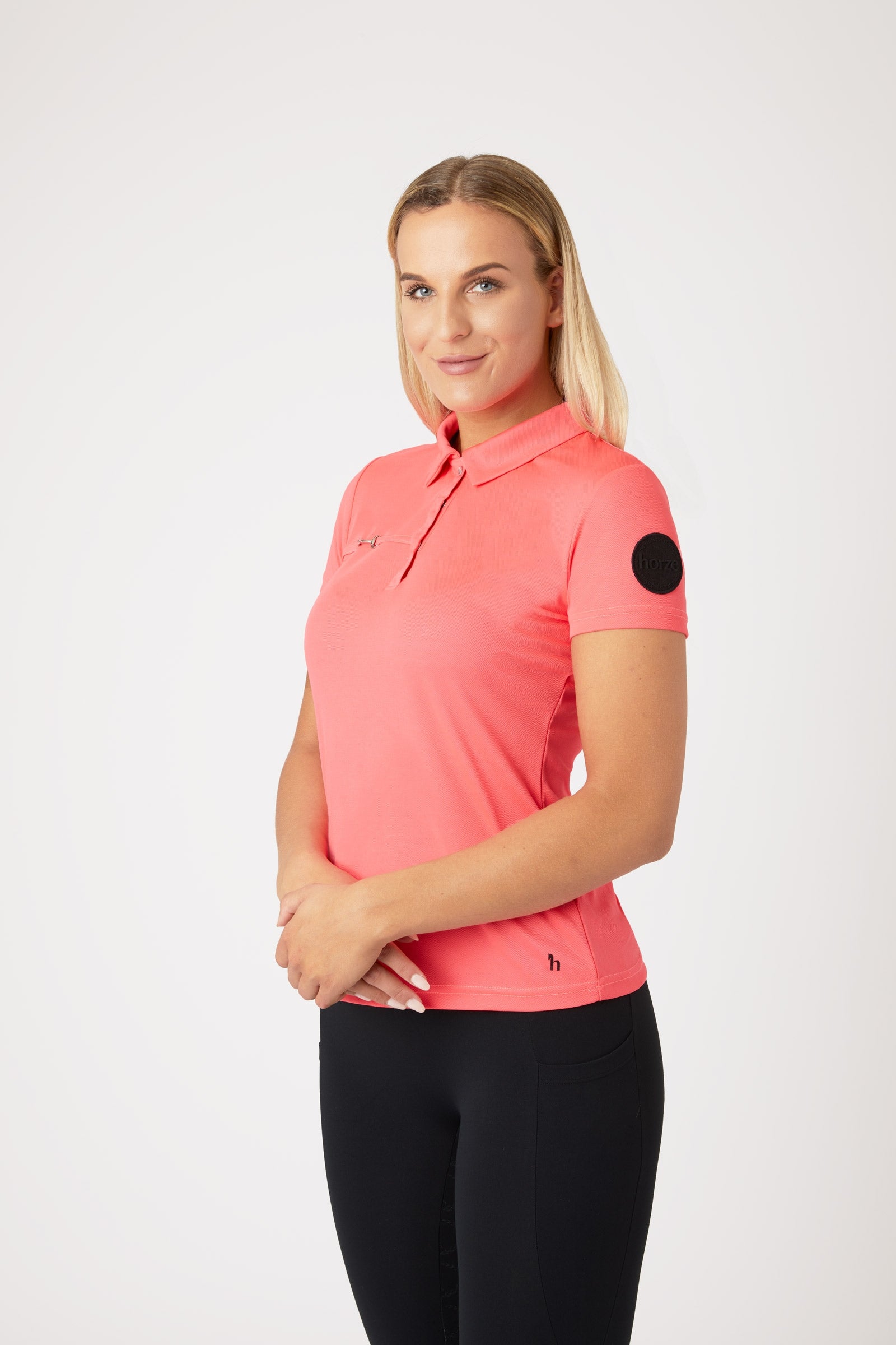 Horze Denise funktionel, kortærmet poloshirt, damemodel Ridetøj til dame
