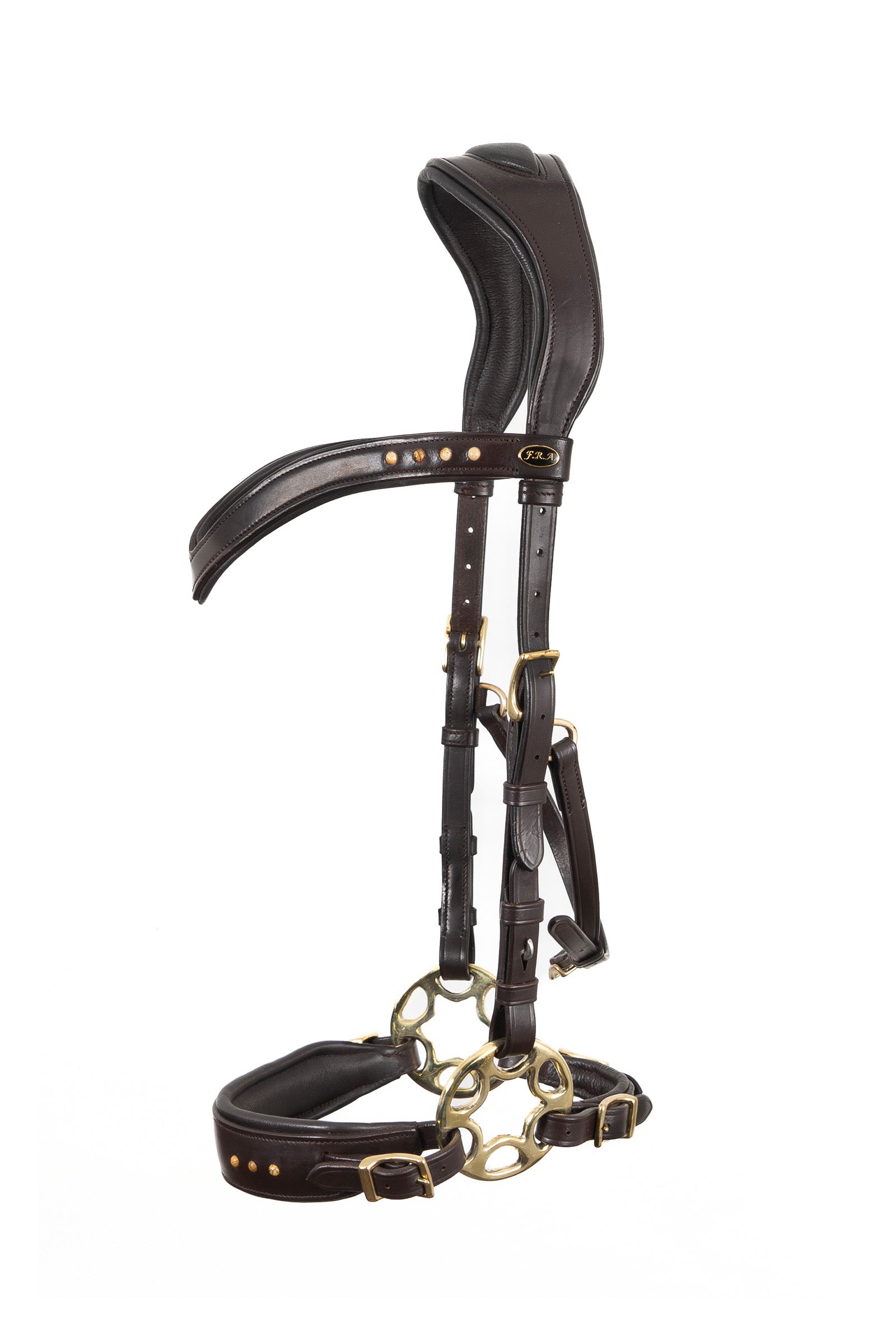 F.R.A. Freedom Riding Articles Glory Hackamore Bridle With Reins (System 2), brown Horse Bits