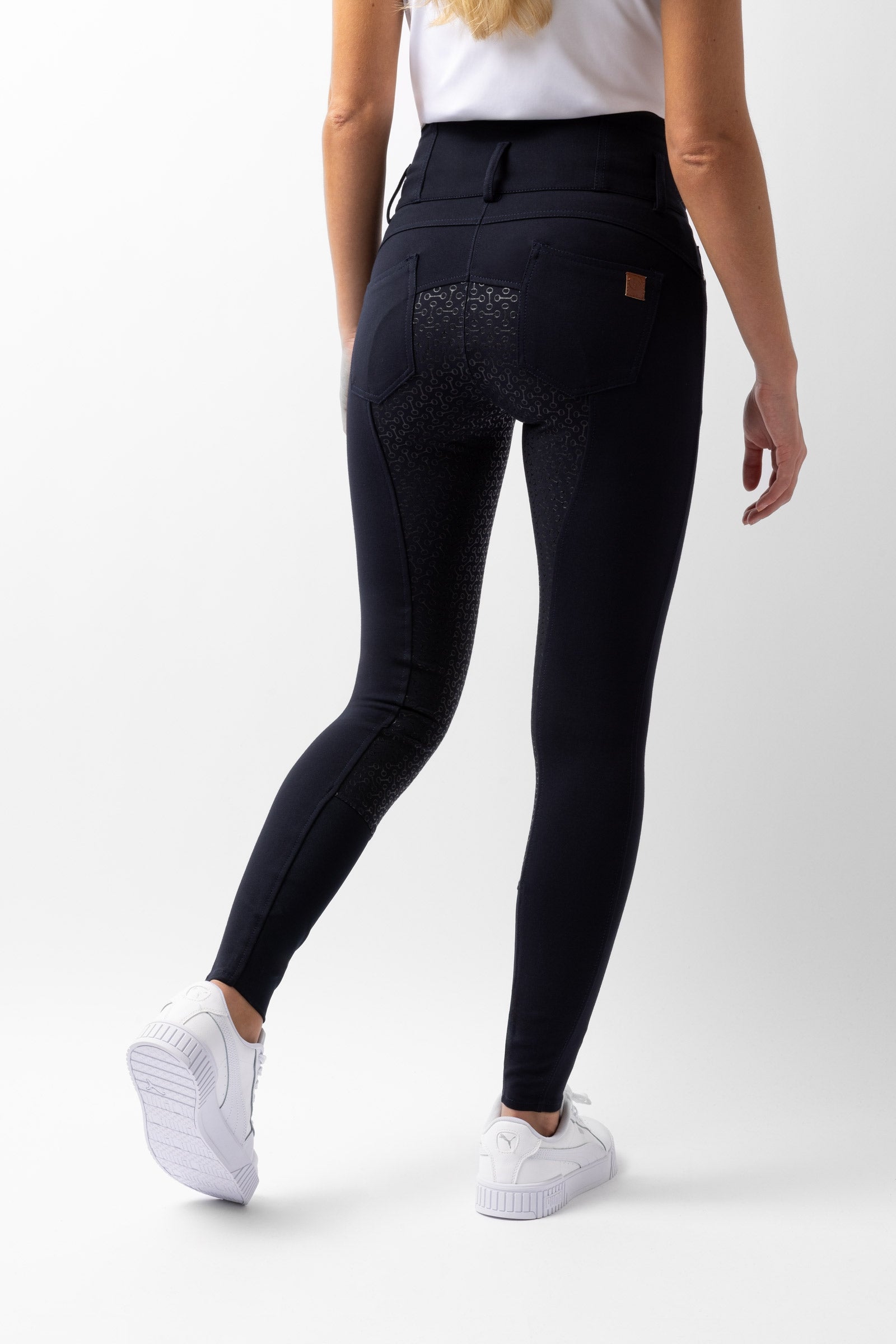 Horze Tara Dameridebukser med fuld silikone og høj talje Womens Breeches