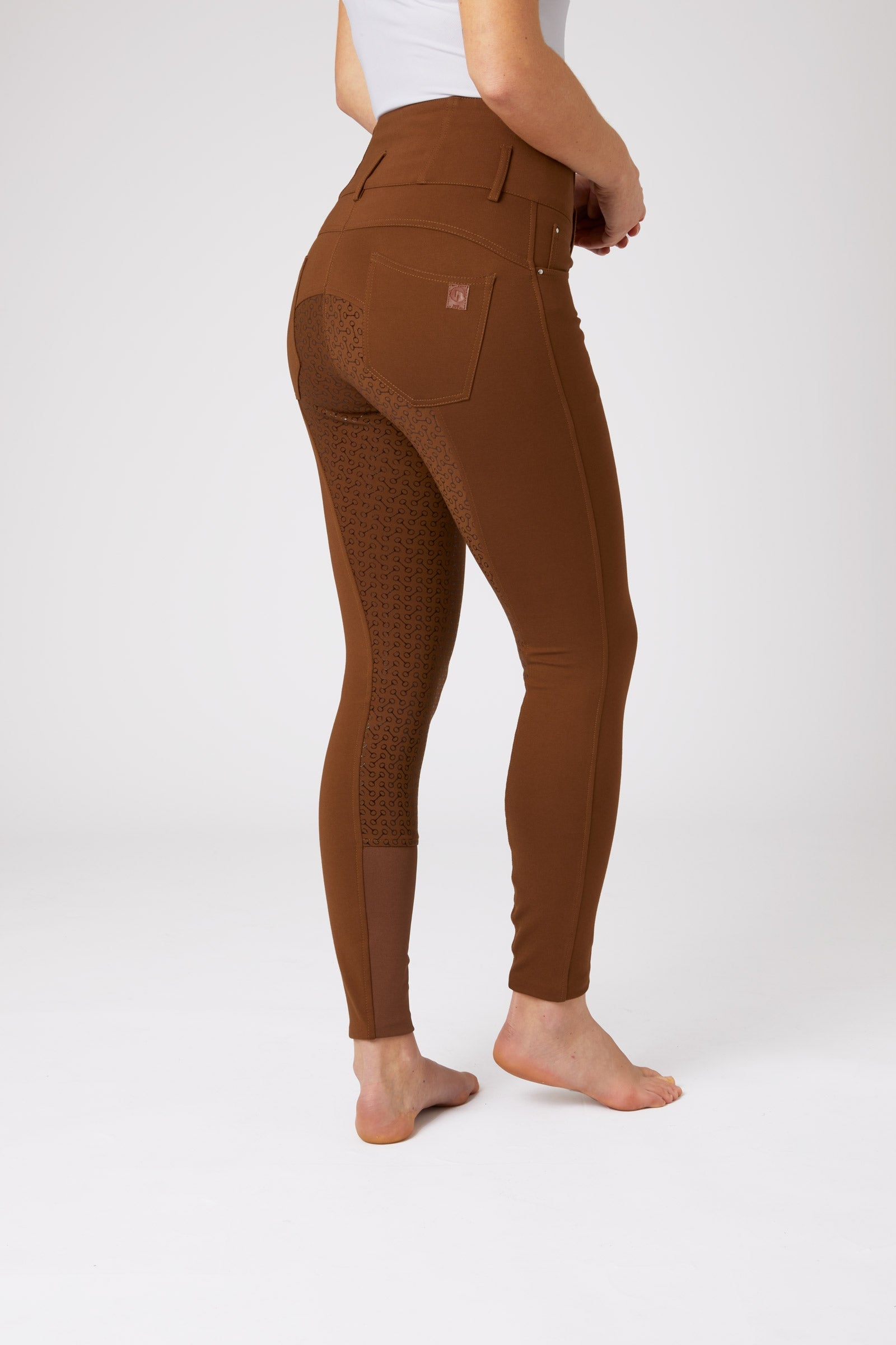 Horze Tara Dameridebukser med fuld silikone og høj talje Womens Breeches