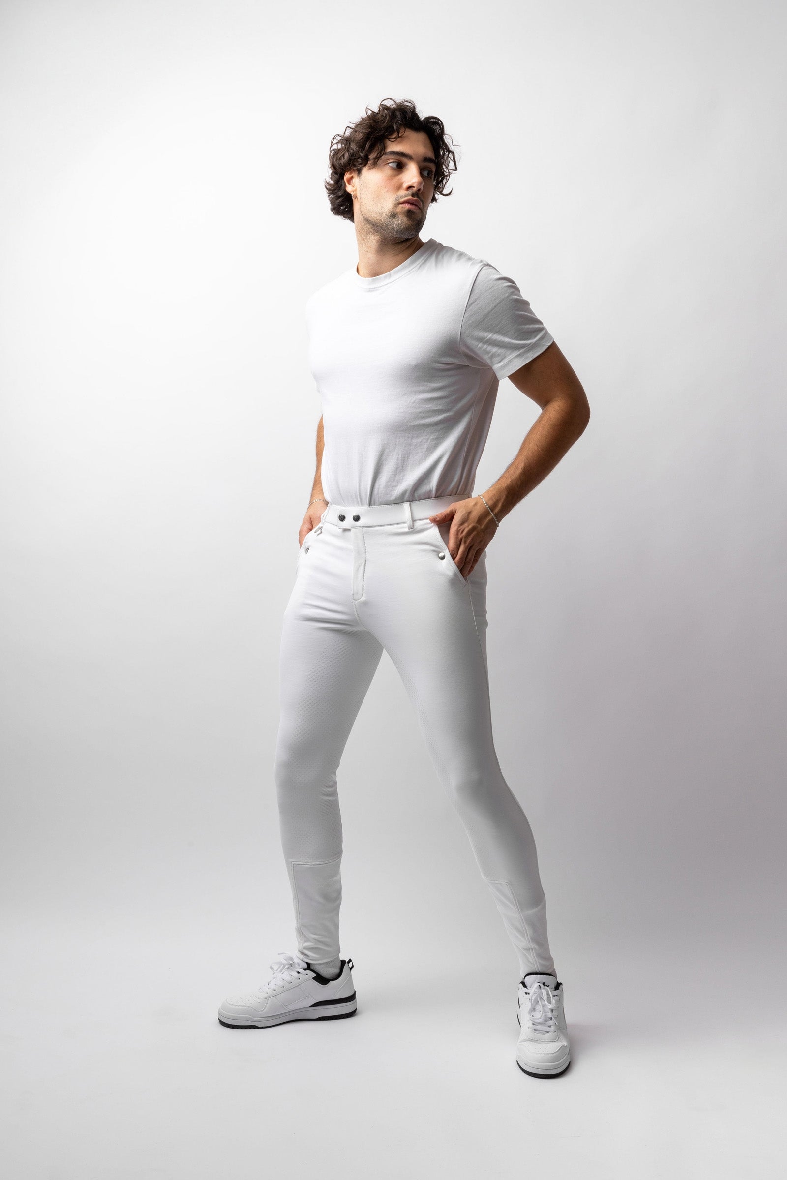 Horze Grand Prix Men's Silicone Full Seat Breeches UPF 50+ Mens Riding Clothing