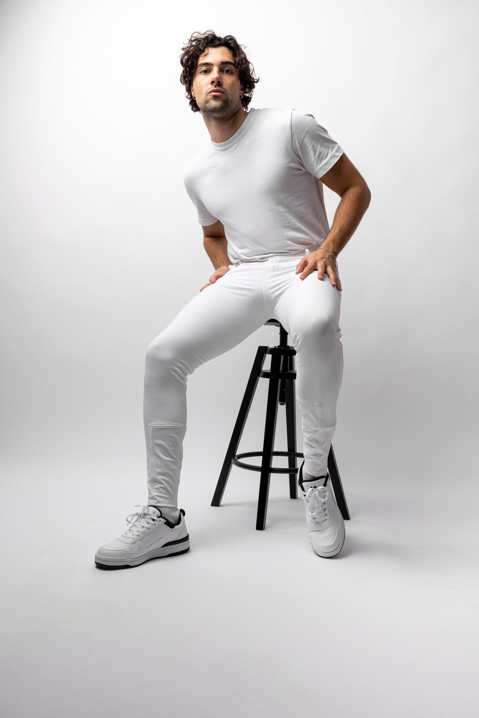 Horze Grand Prix Men's Silicone Full Seat Breeches UPF 50+ Mens Riding Clothing