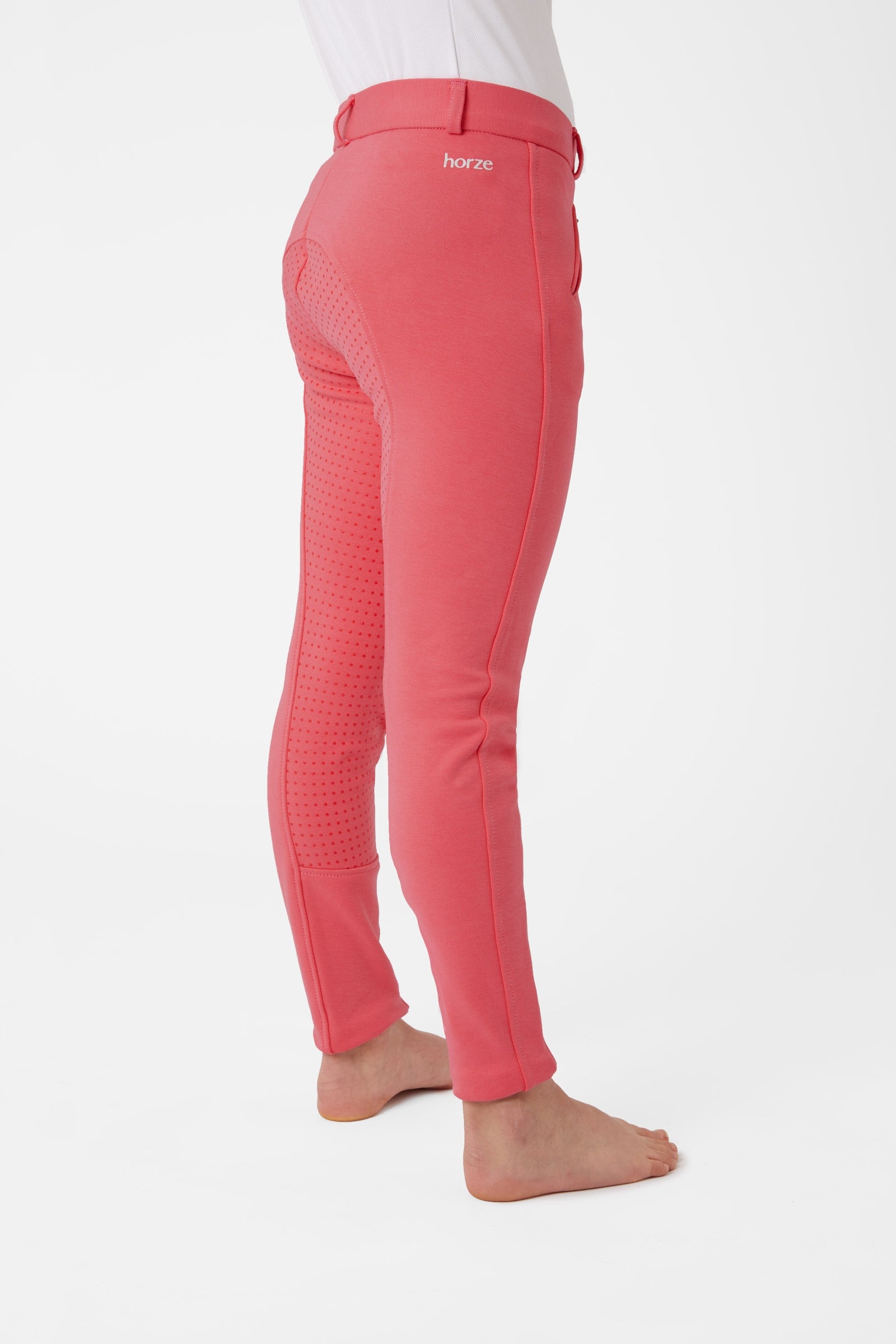 EB2211 Girls Riding Pants Fleece Winter Breeches Full Seat Silicone Kids Horseback Equestrian