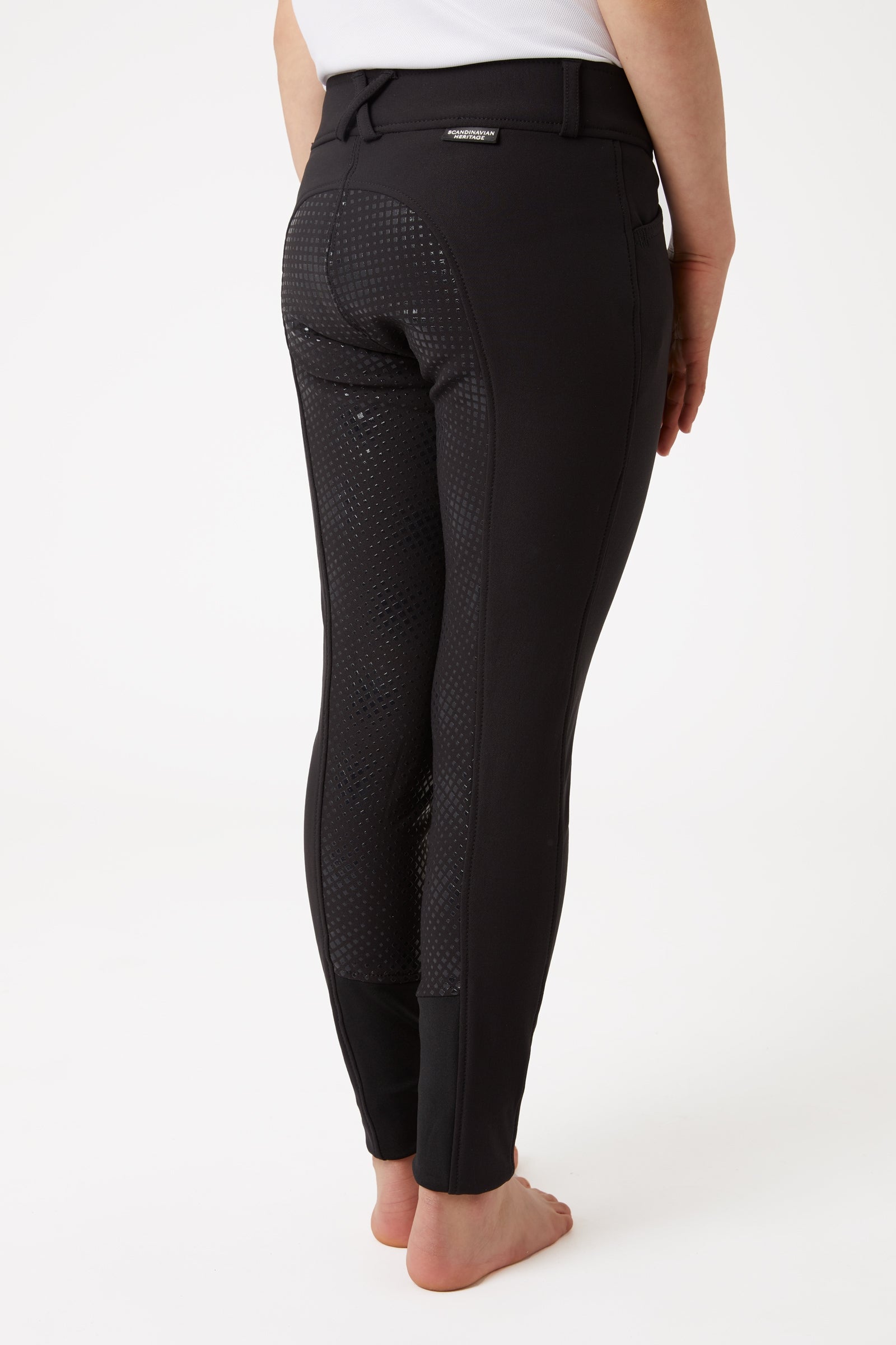 Horze Grand Prix ridebukser med silikone fuldbesætning til børn, UPF 50+ Ridetøj til børn