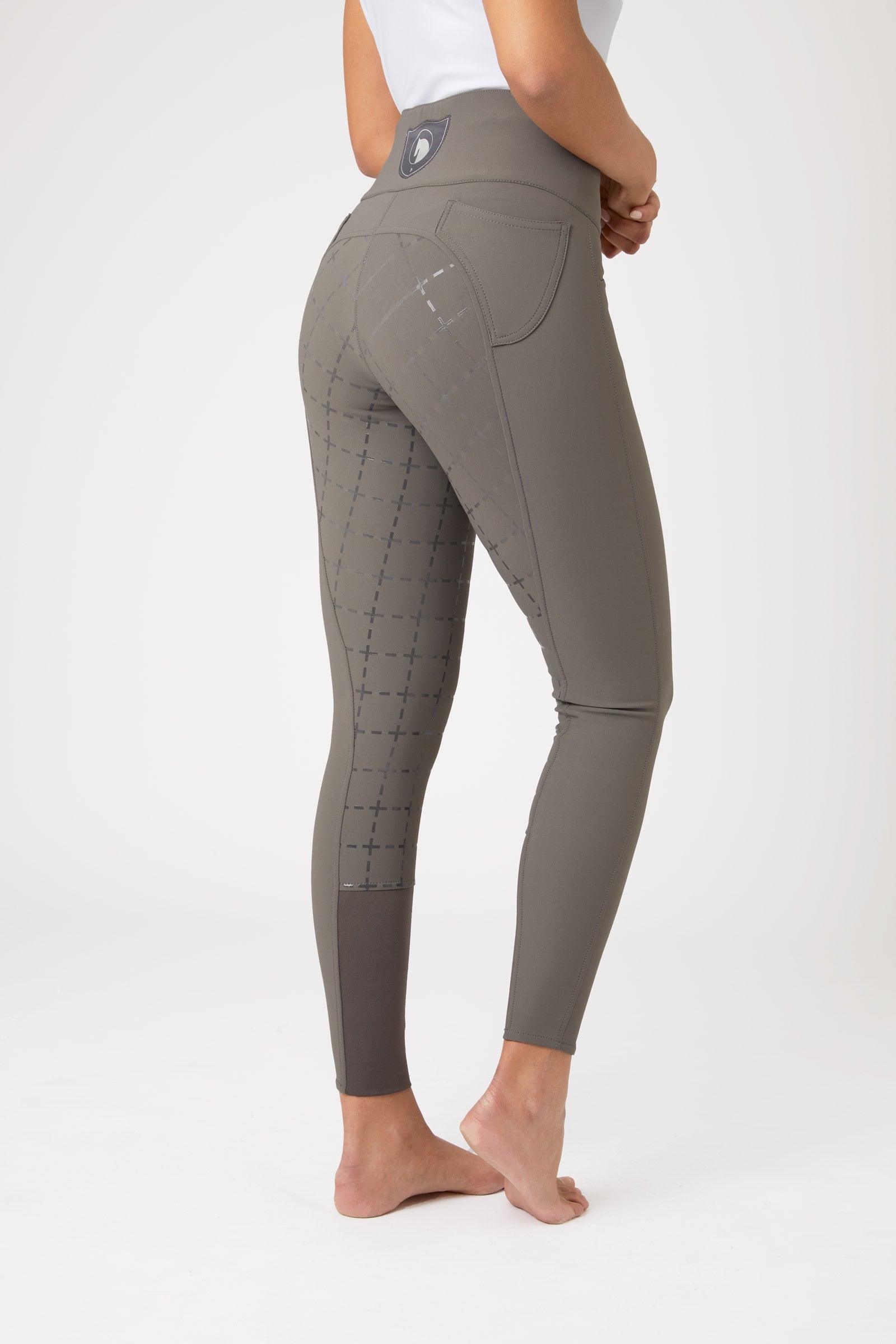 Horze Desiree ridebukser med høj talje og silikone fuldbesætning til damer, UPF 50+ Womens Breeches