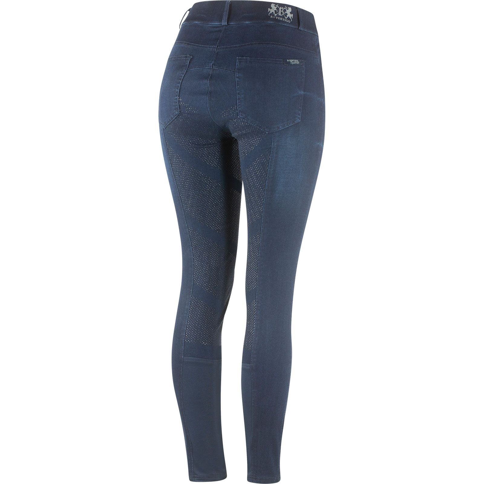 B Vertigo Elle denimridebukser med silikonegrip, damemodel Womens Breeches