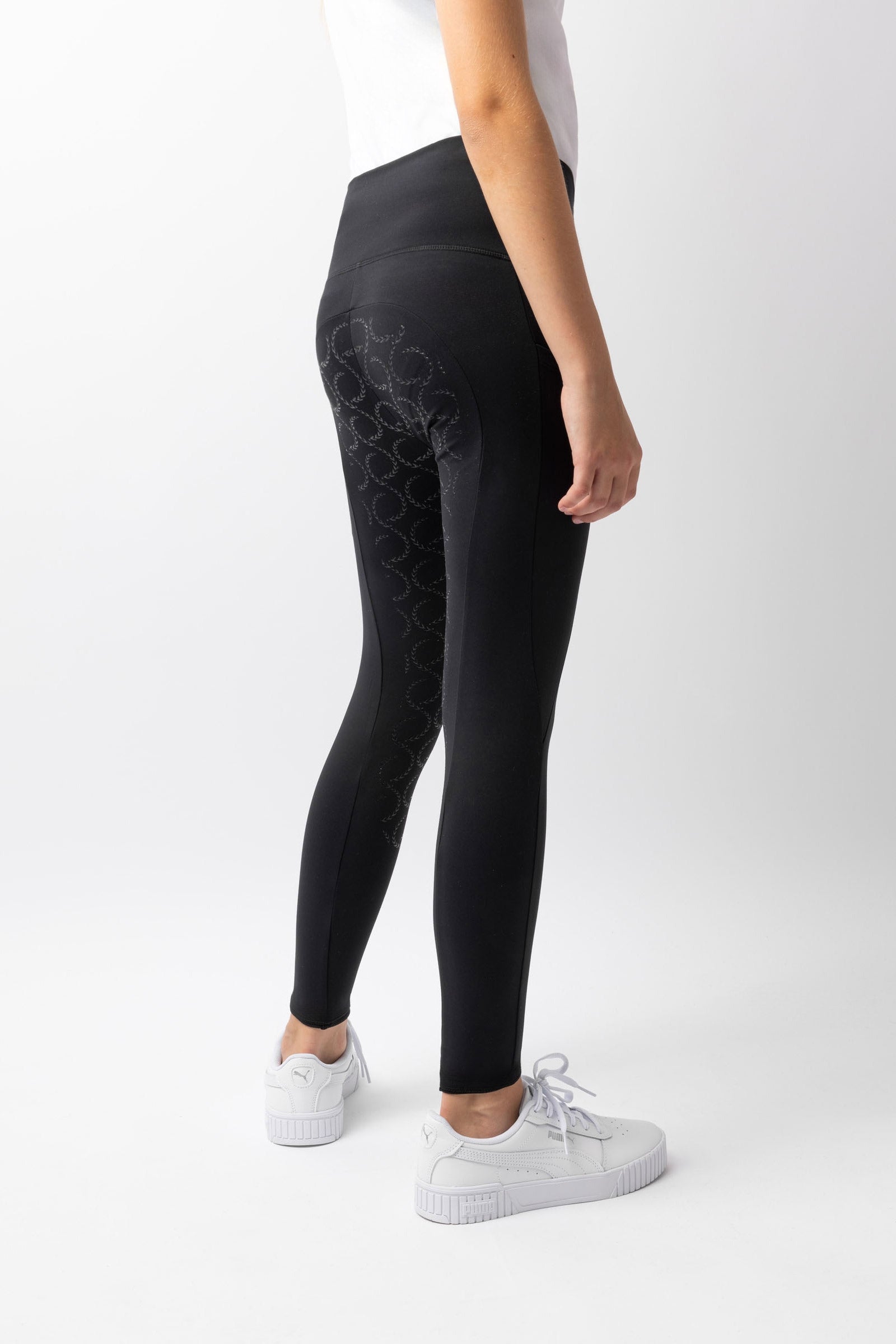 Horze Gillian Compression tights med silikonegrip, børnemodel Ridetøj til børn