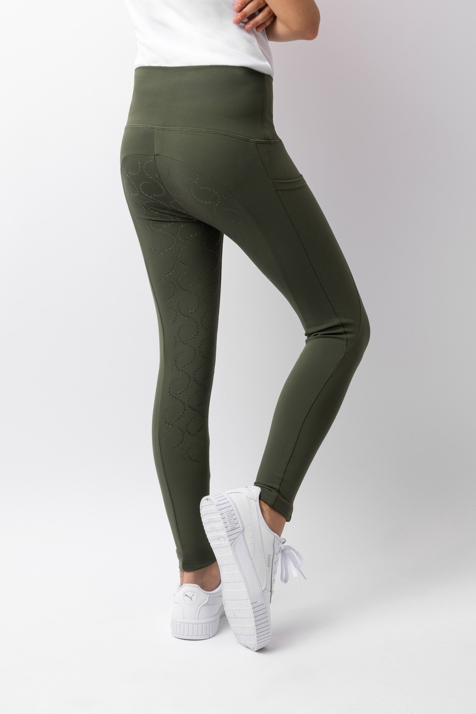 Horze Gillian Compression tights med silikonegrip, børnemodel Ridetøj til børn