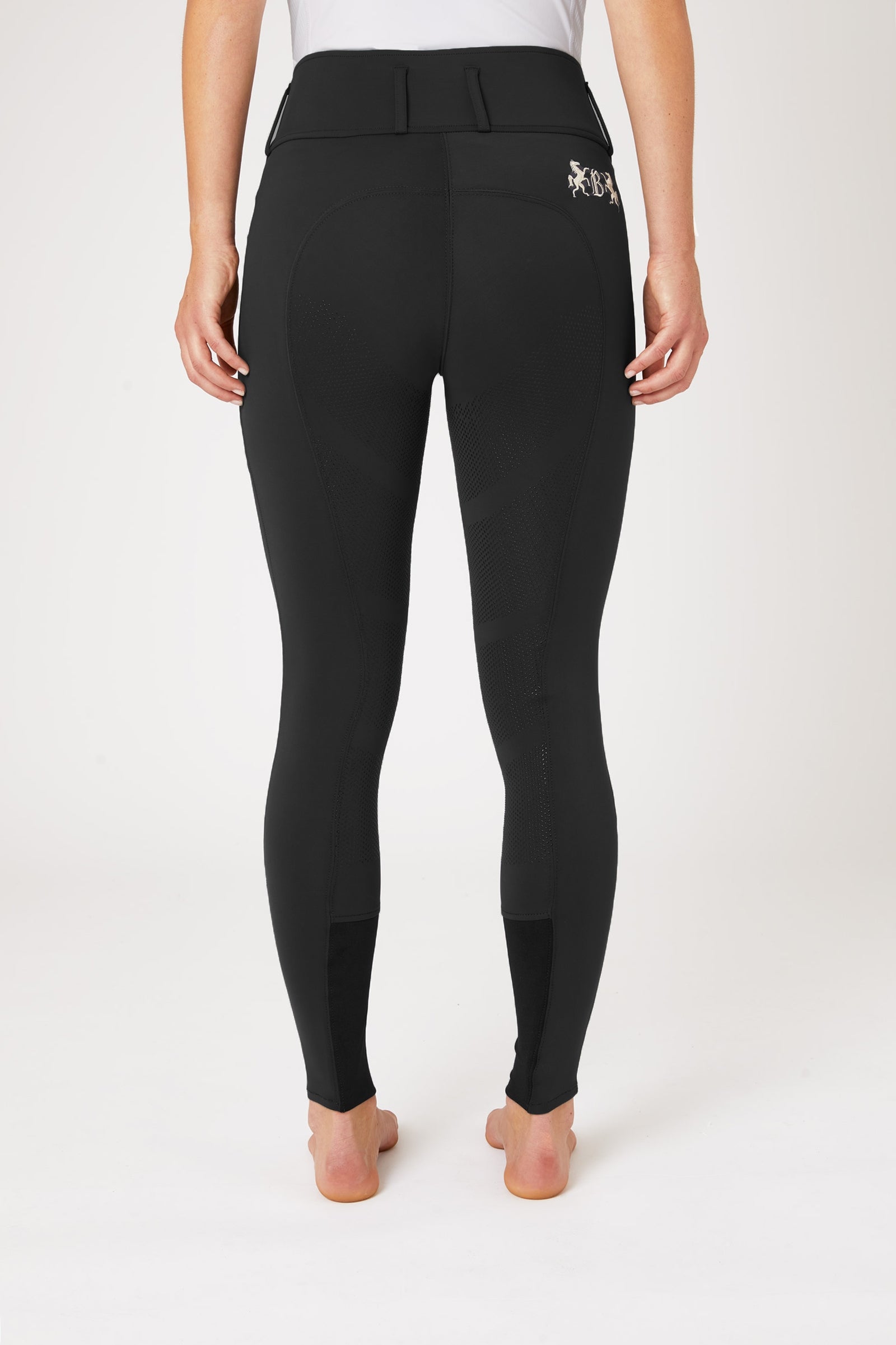 B Vertigo Women's Meghan High Waist Full Seat Breeches UPF 50+ Womens Breeches