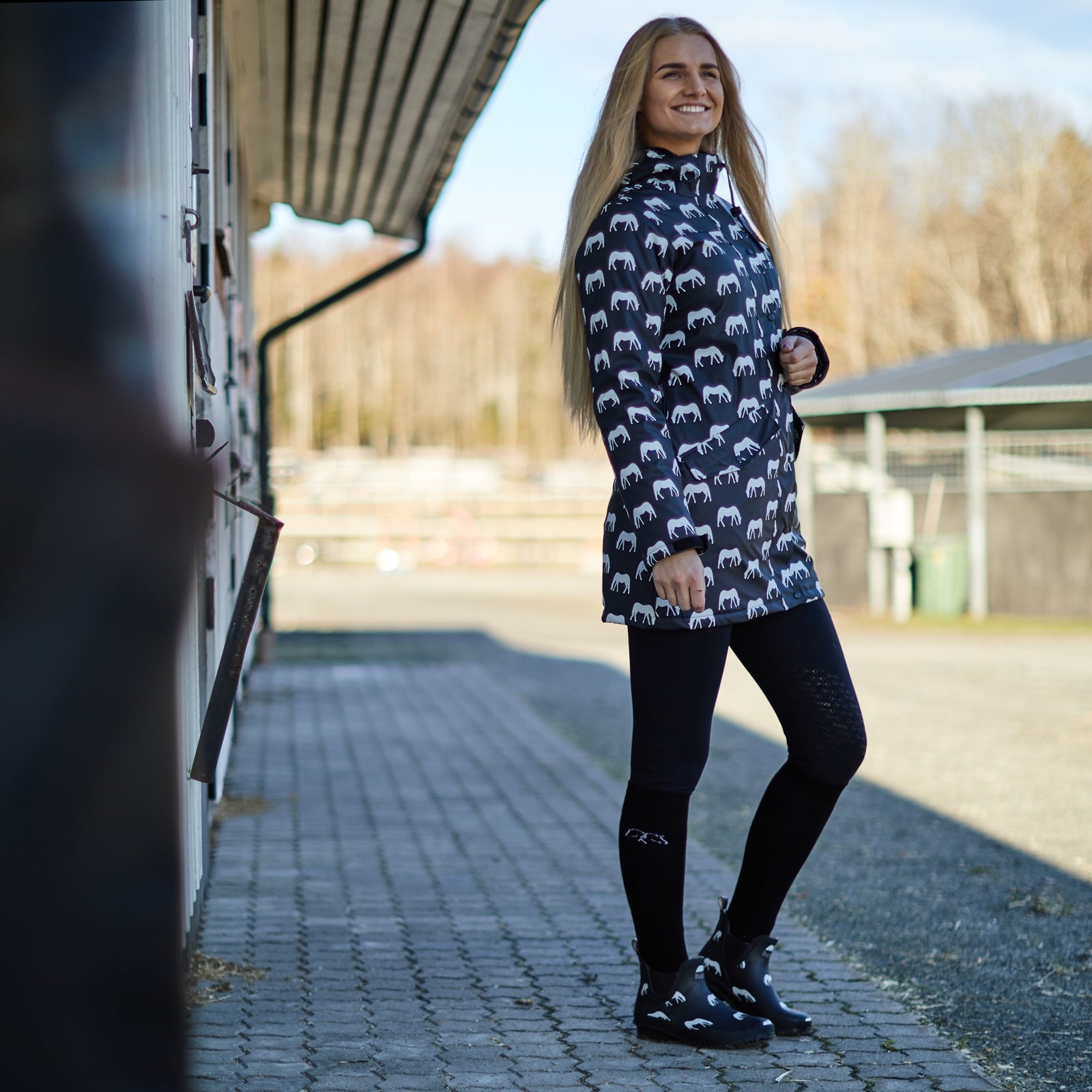 Horze Billie Women's Rubber Jodhpur Boots with Print Riding Boots & Riding Shoes