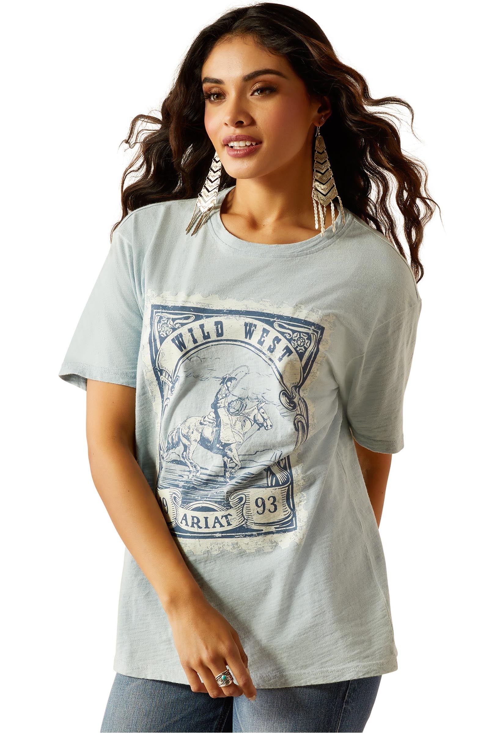 Ariat Wild West Stamp dame-T-shirt Ridetøj til dame