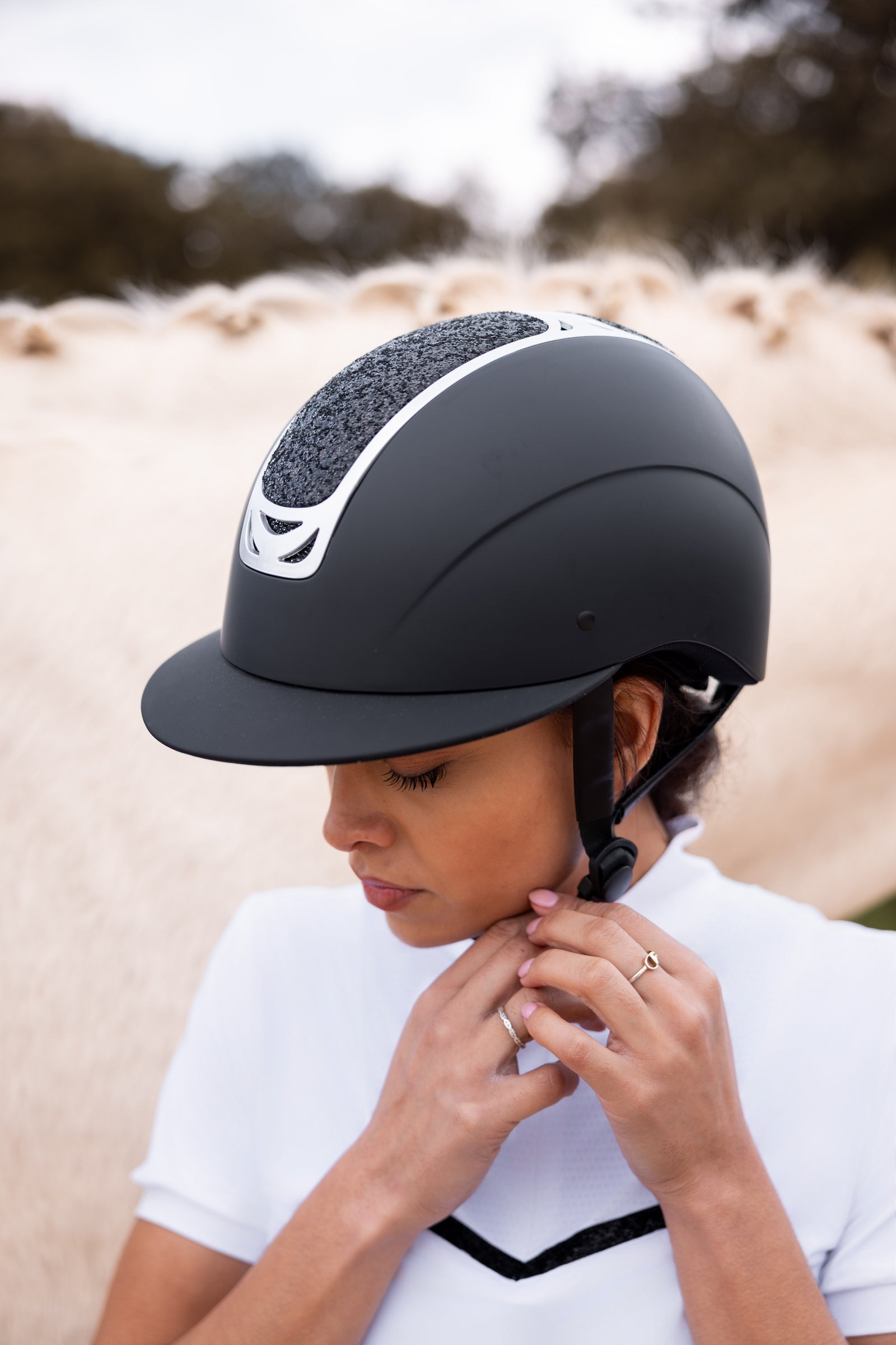 Horze Arix II Crystal Helmet Safety Equipment