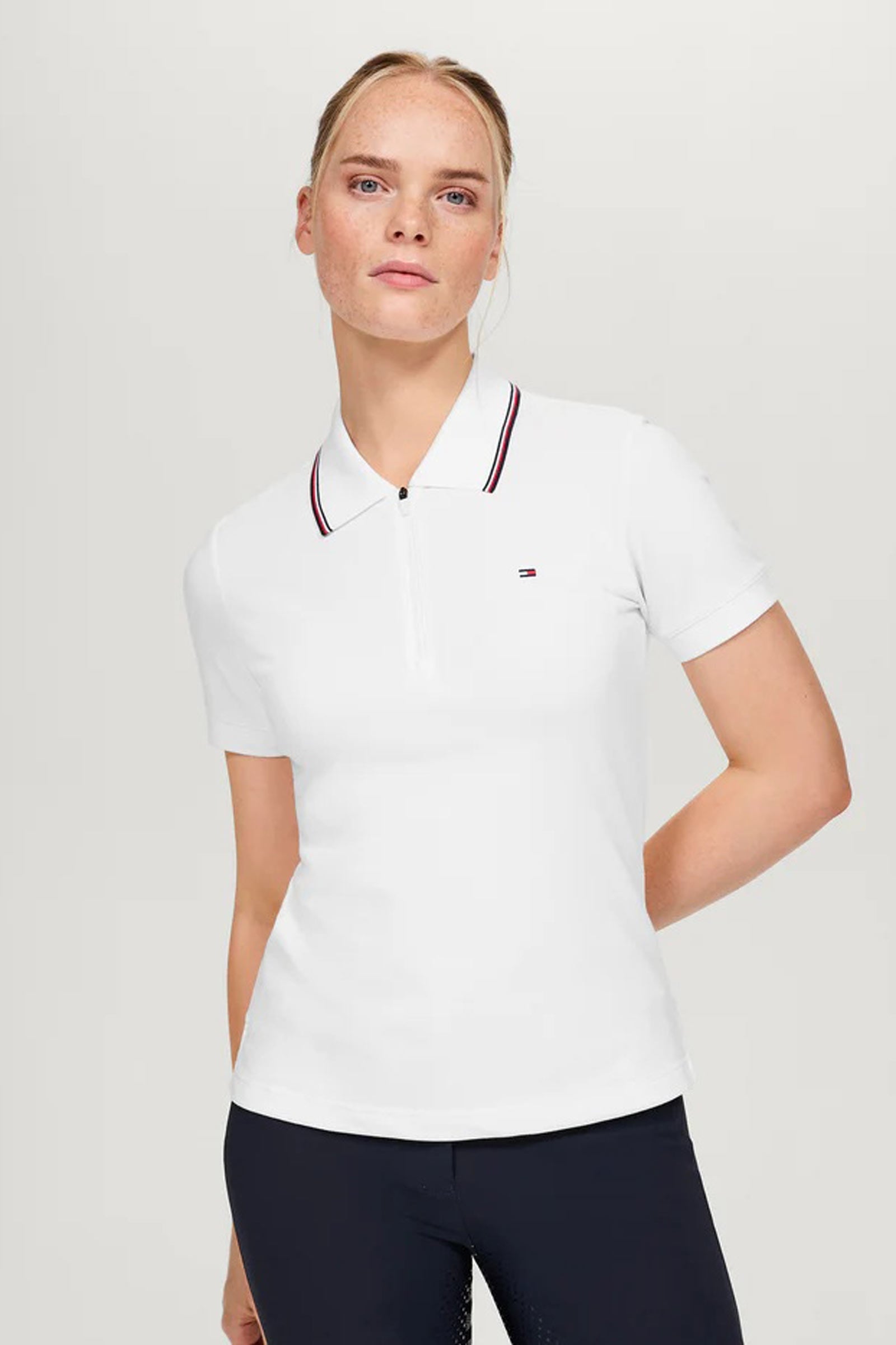 Tommy Hilfiger Equestrian Camden dame-polo med lynlås Ridetøj til dame