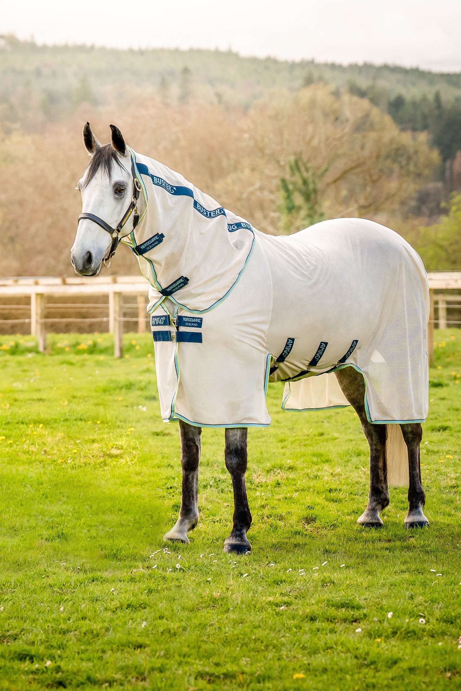 Horseware Amigo Bug Buster fluedækken med aftagelig halsdel Hestedækken