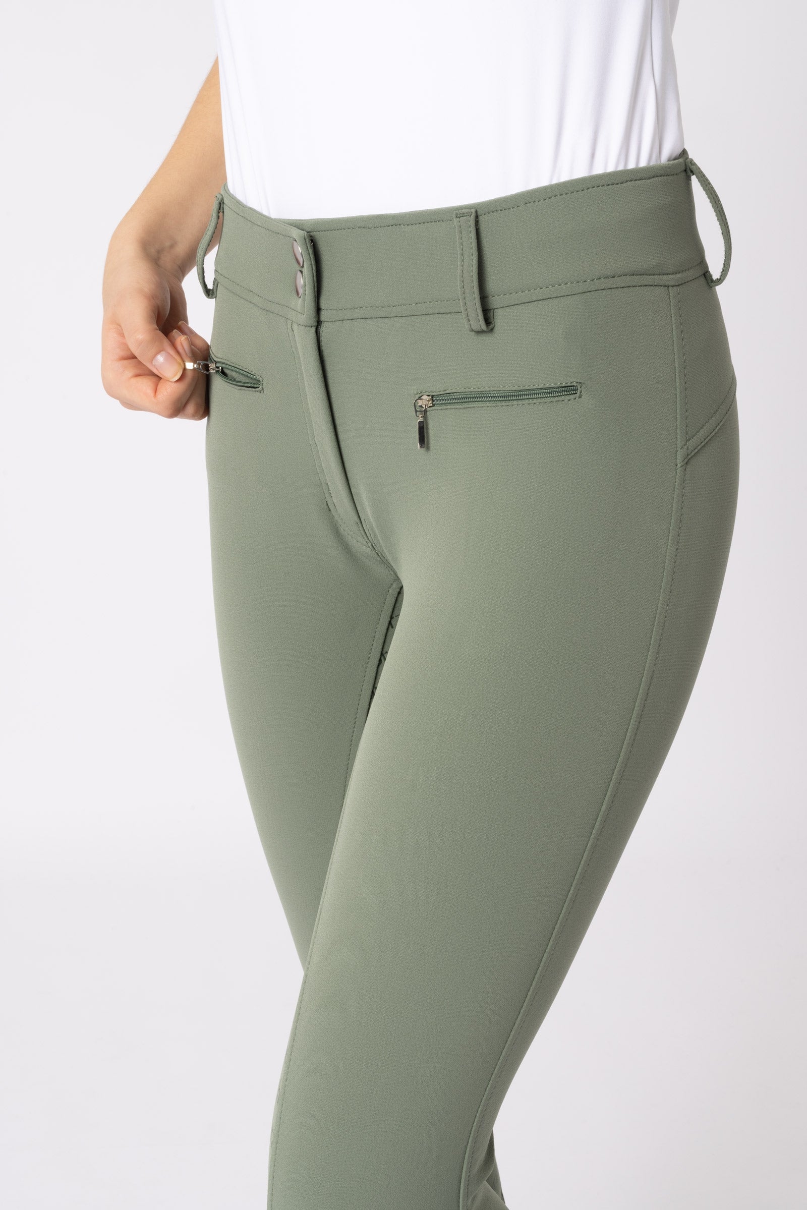 Horze Women's High Waist Silicone Full Seat Breeches Womens Breeches
