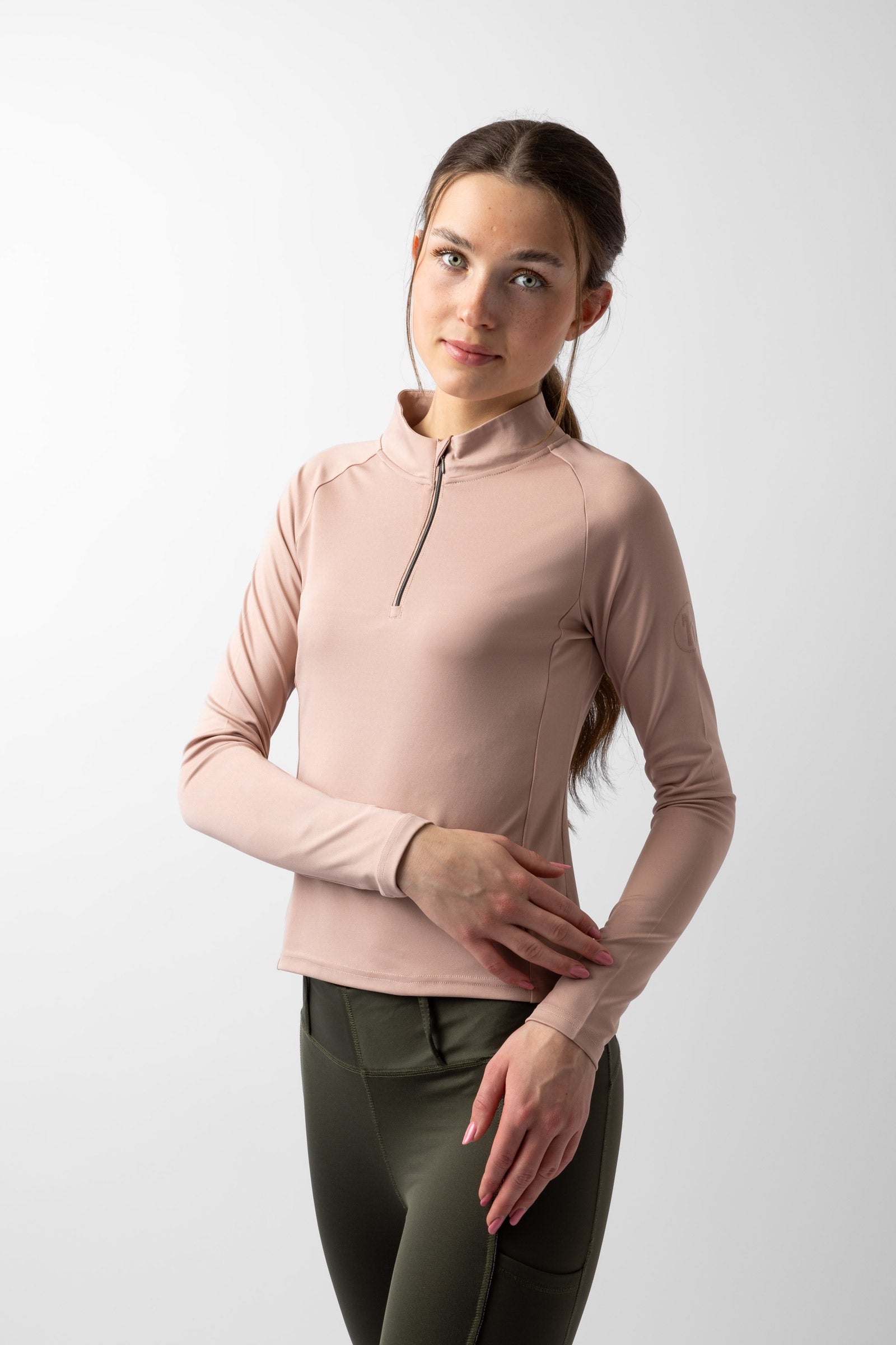 Horze Young Rider ELISA Funktionel Langærmet Bluse, damemodel Young Rider Apparel
