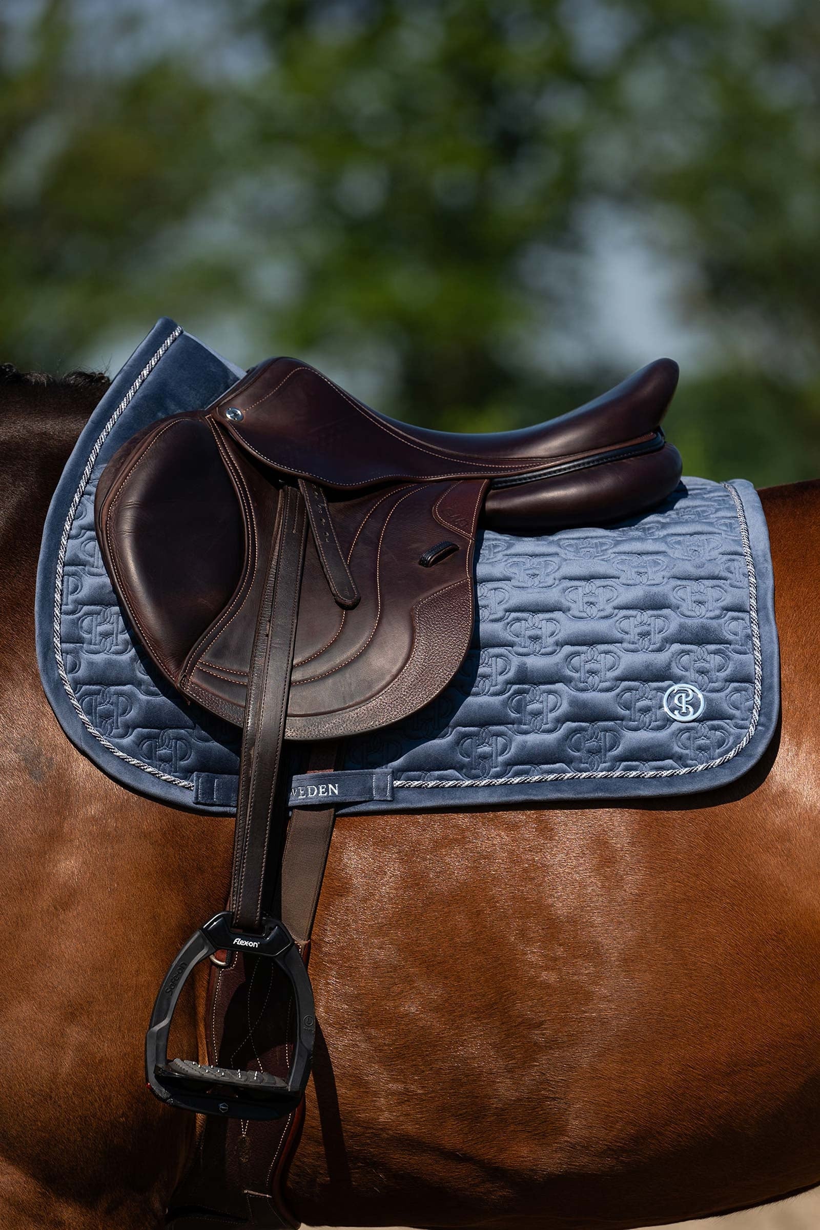 PS of Sweden Saddle Pad Velvet Monogram Jump Saddle Pads