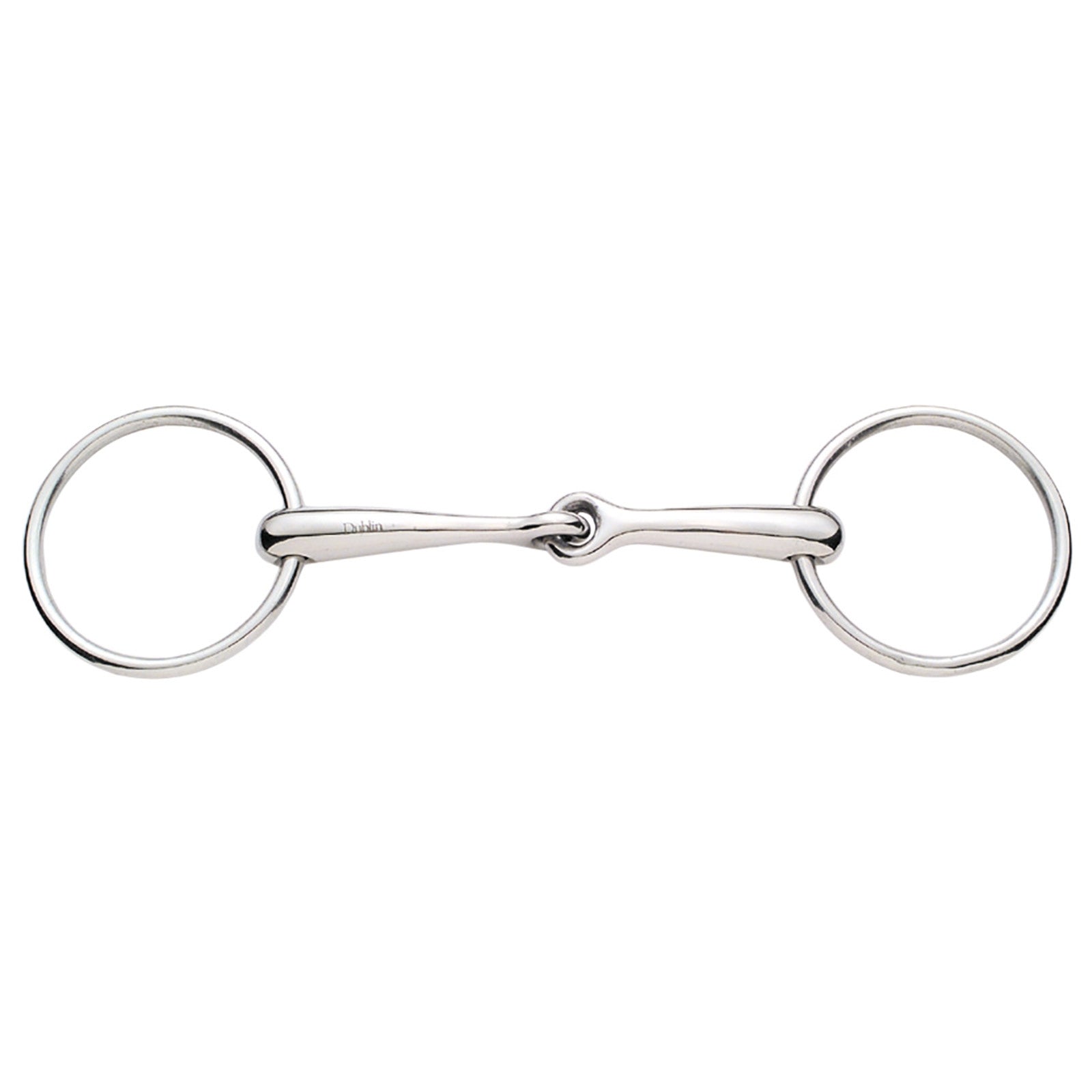 Korsteel Stainless Steel Solid Mouth Jointed 16mm Loose Ring Snaffle Bit Horse Bits