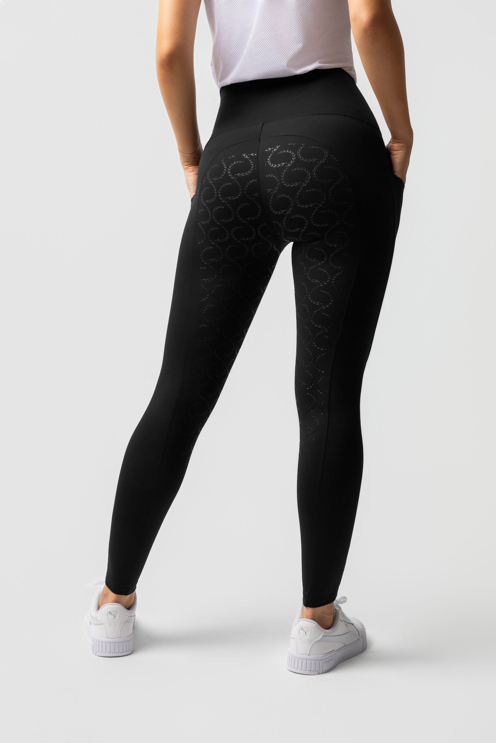 Horze Gillian Damernes Thermo fuldgrip leggings Womens Breeches