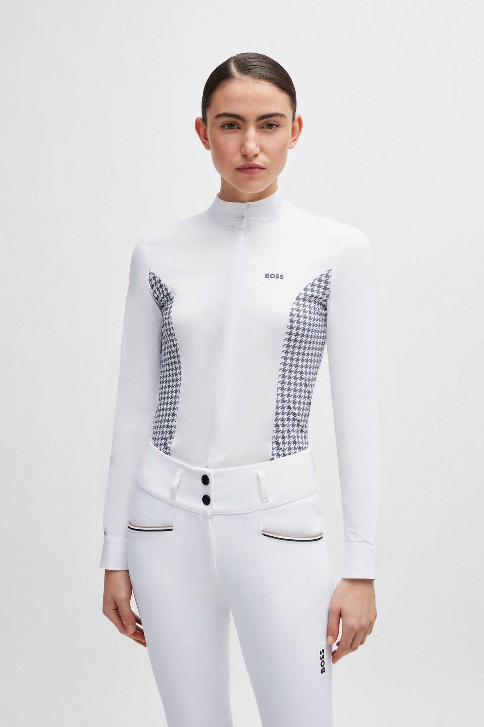 Boss Emma Show Blouse Houndstooth Women’s Riding Clothing