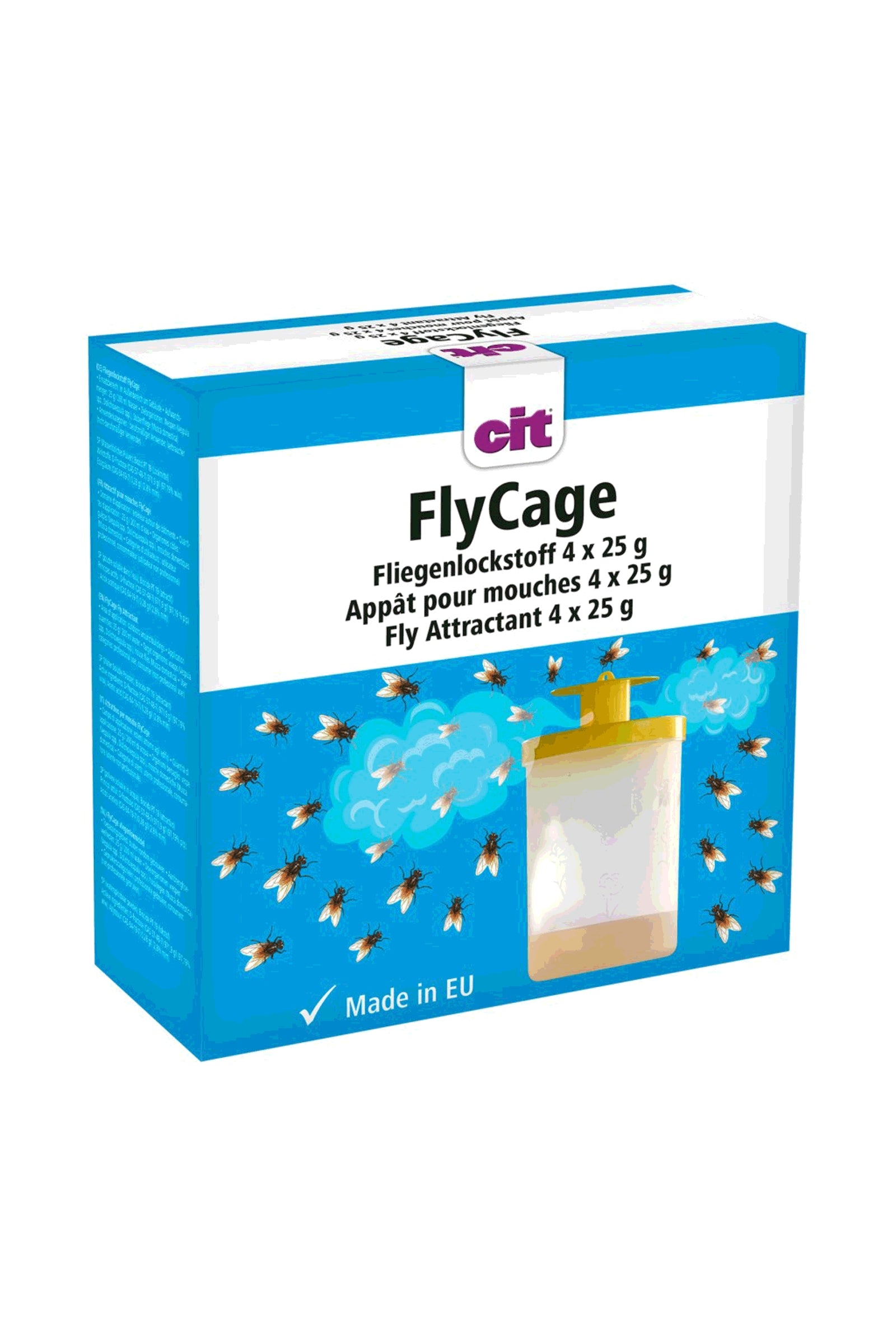 Kerbl Cit fluefanger FlyCage med lokkemiddel, 4 x 25 g Fluebeskyttelse