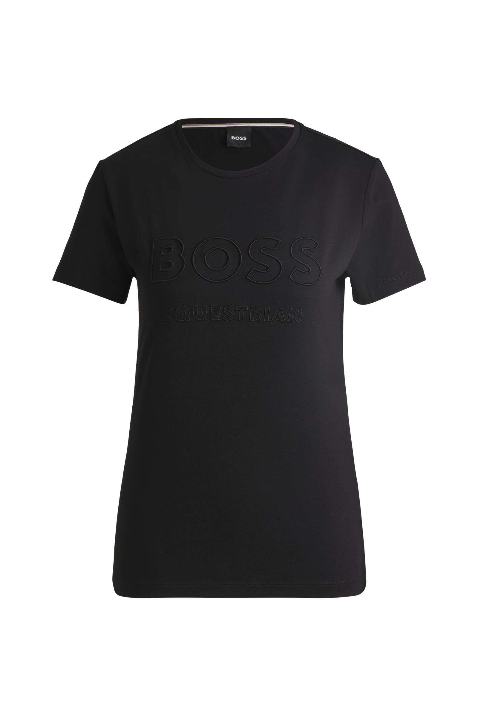Boss Maya dames T-shirt med broderi Ridetøj til dame