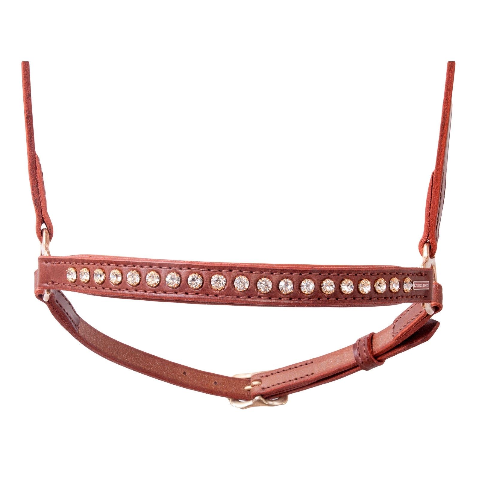 Karlslund Hannoveran noseband, 1 row crystals Bridles & Reins