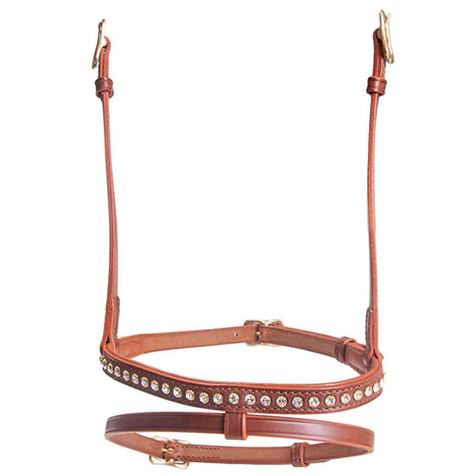 Karlslund Combined noseband, 1 row crystals Trenser & tøjler
