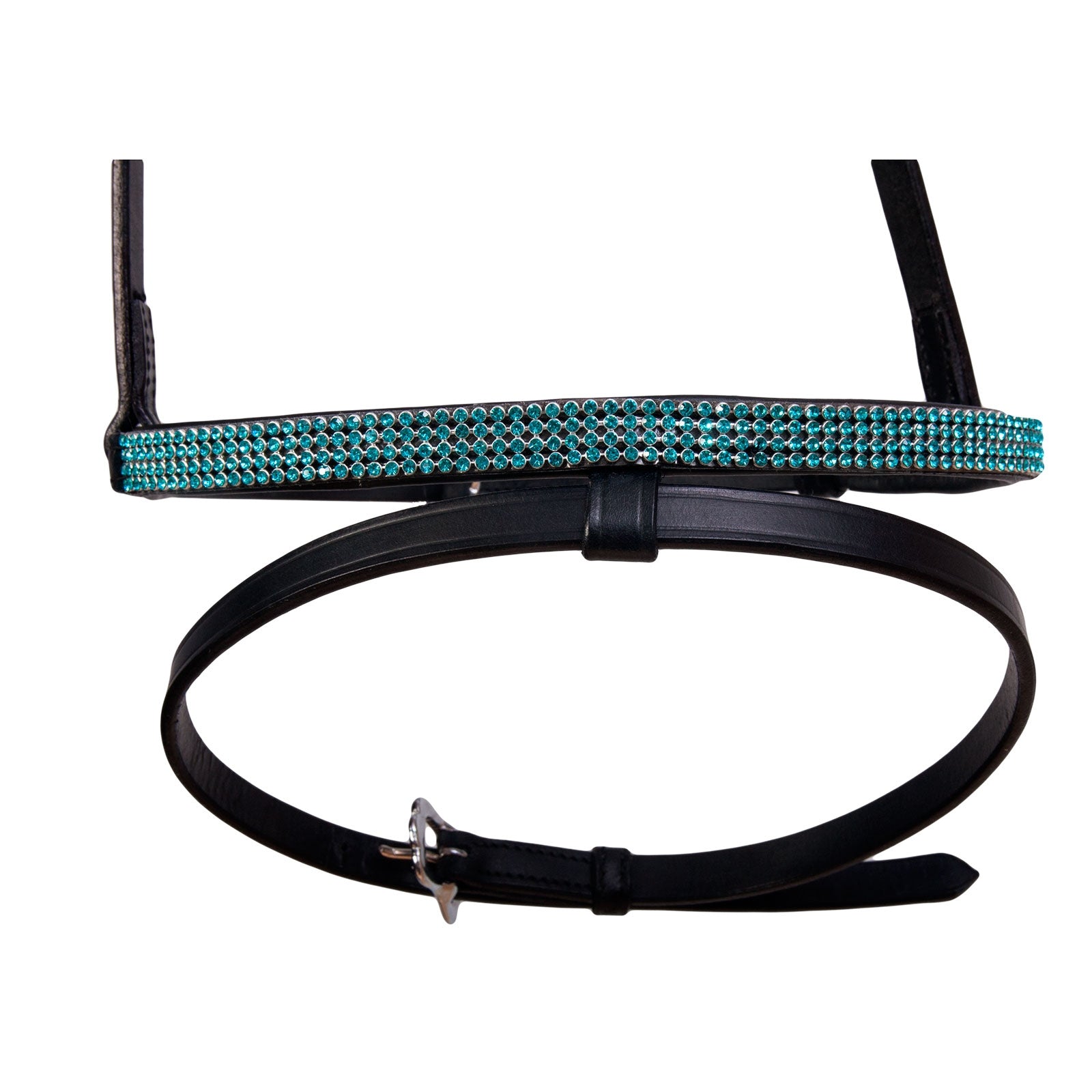 Karlslund Kombineret næsebånd, 4 rækker krystaller Trenser & tøjler