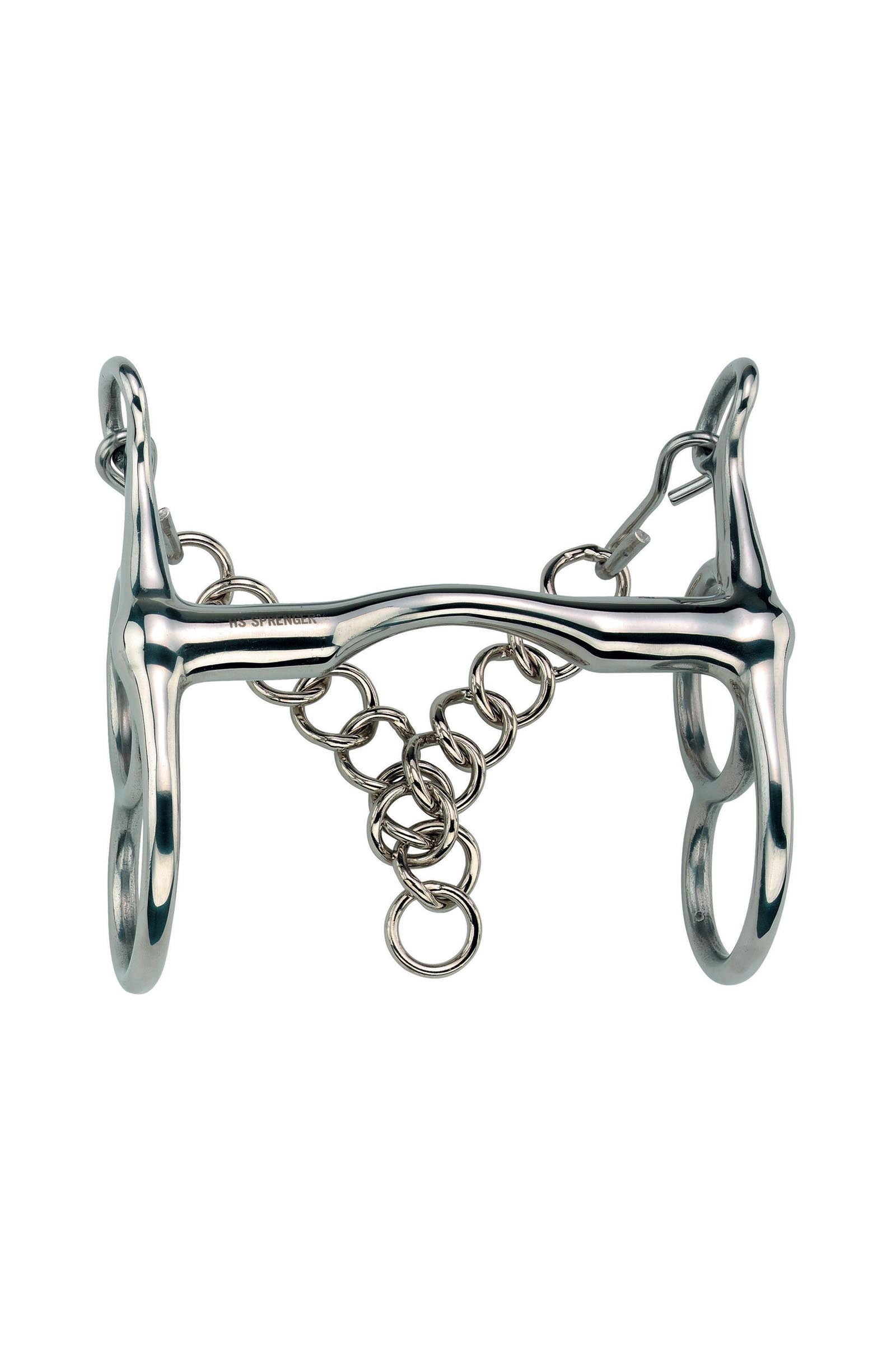 Sprenger Butterfly Liverpool bid, stang 19 mm, 2 slots, faste stænger, rustfrit stål Trav/monte/galop