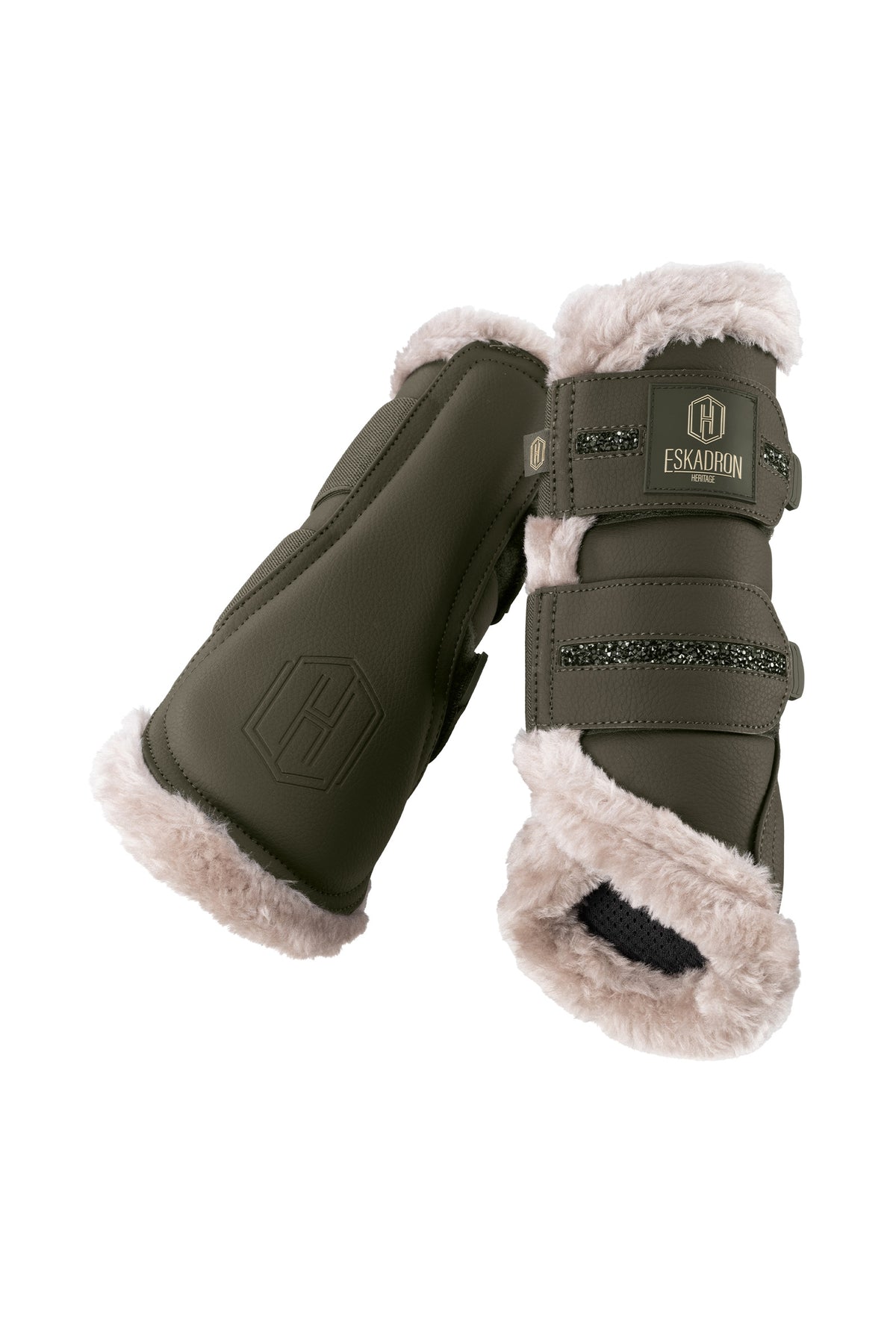 Eskadron Heritage 26/27 Jewel Faux Fur & Faux Leather Tendon Boots (Pair) Leg & Hoof Protection