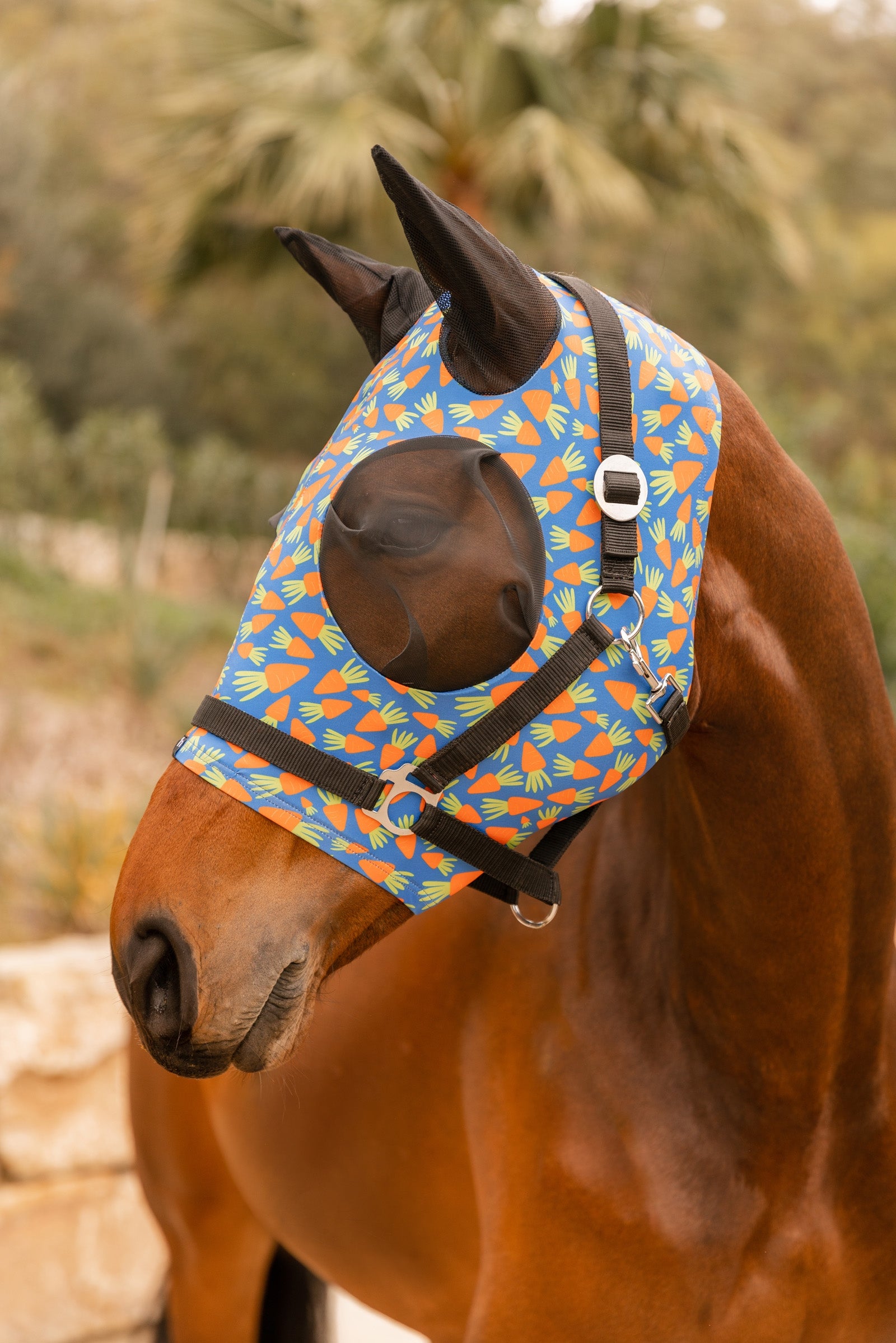Horze Elastic Pull-On Fly Mask Antifly Protection for Horses