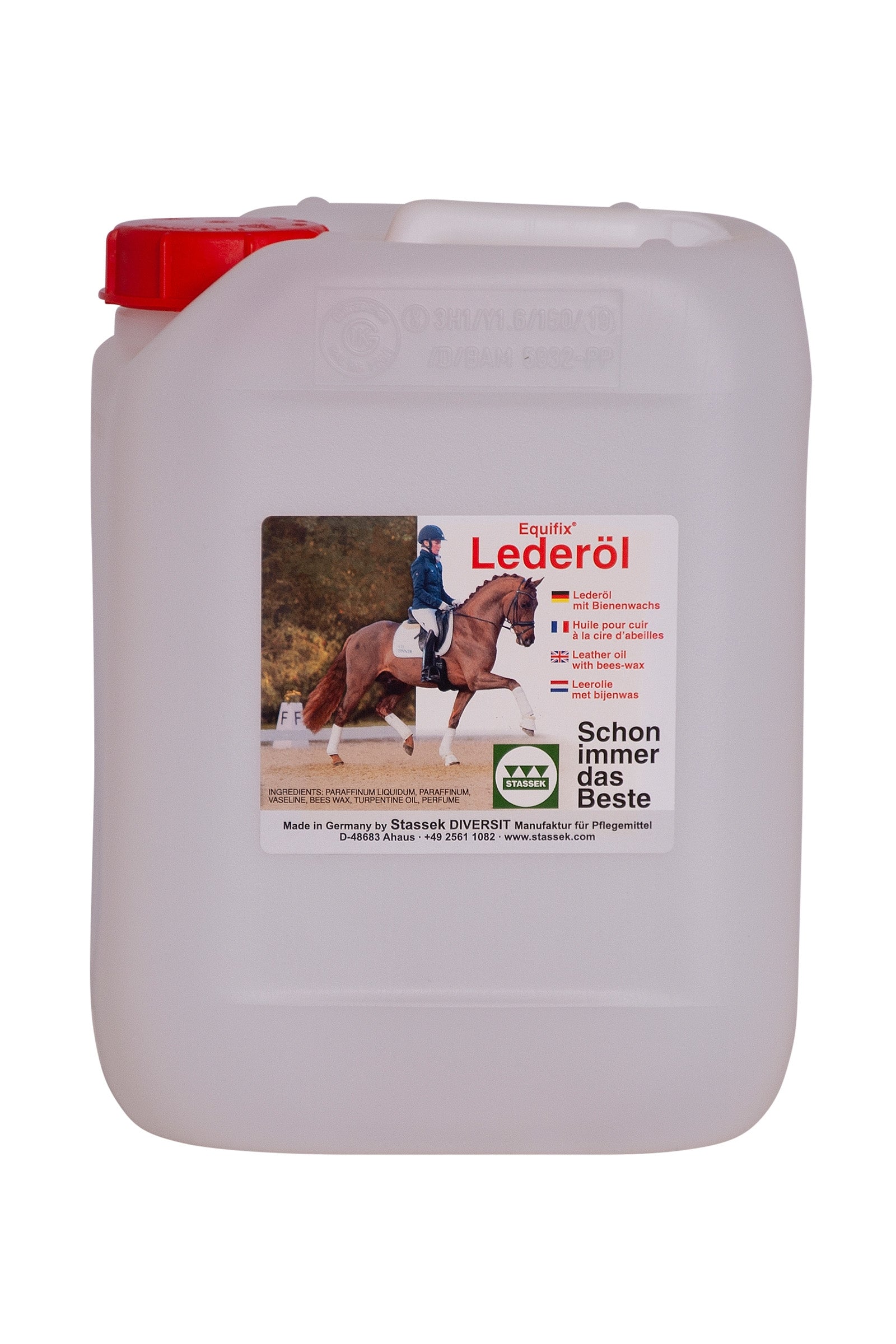 Stassek Equifix læderolie med bivoks, 5 liter Plejeprodukter