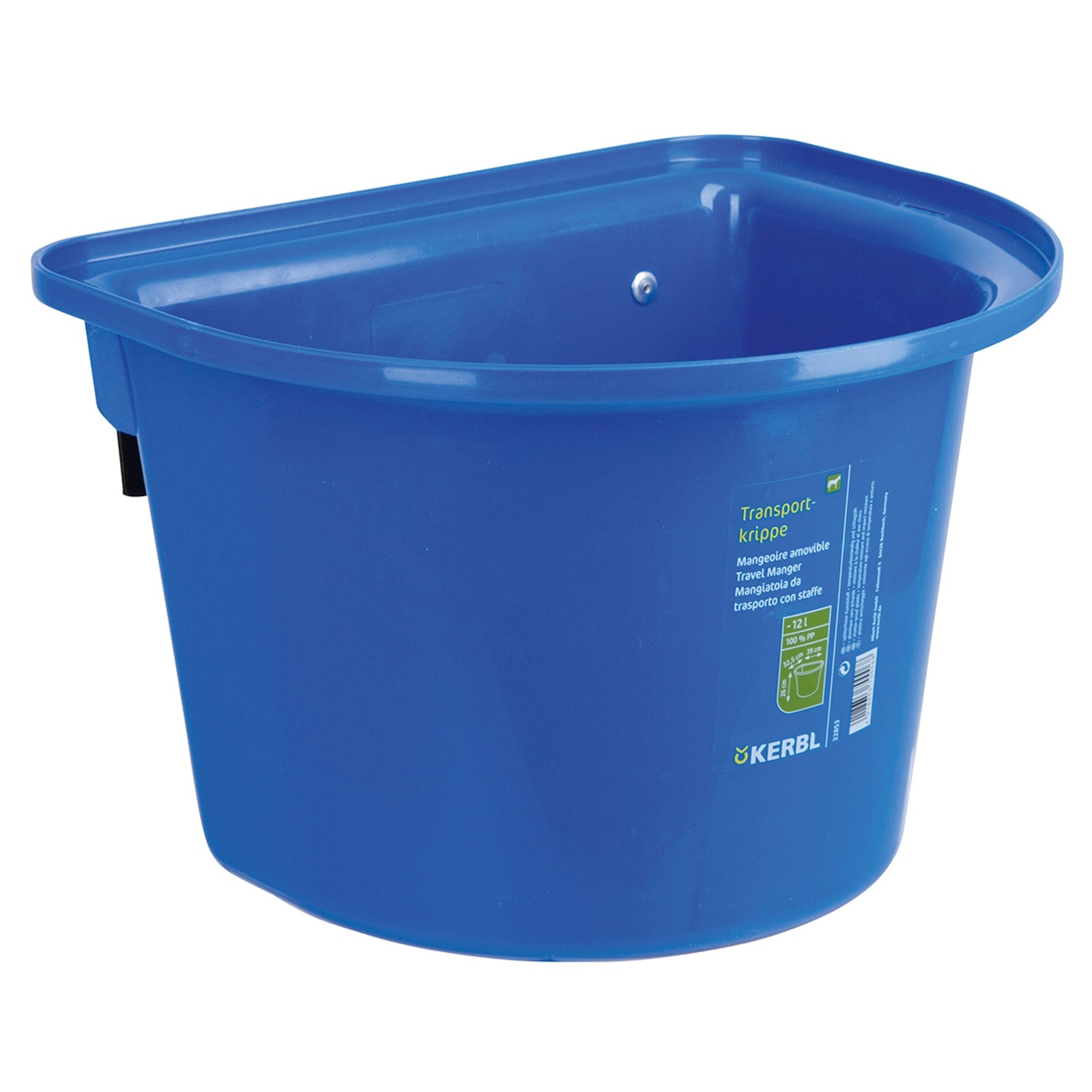 Kerbl foderkrybbe 12 l, plastik med håndtag i baljen Fodring & Vanding