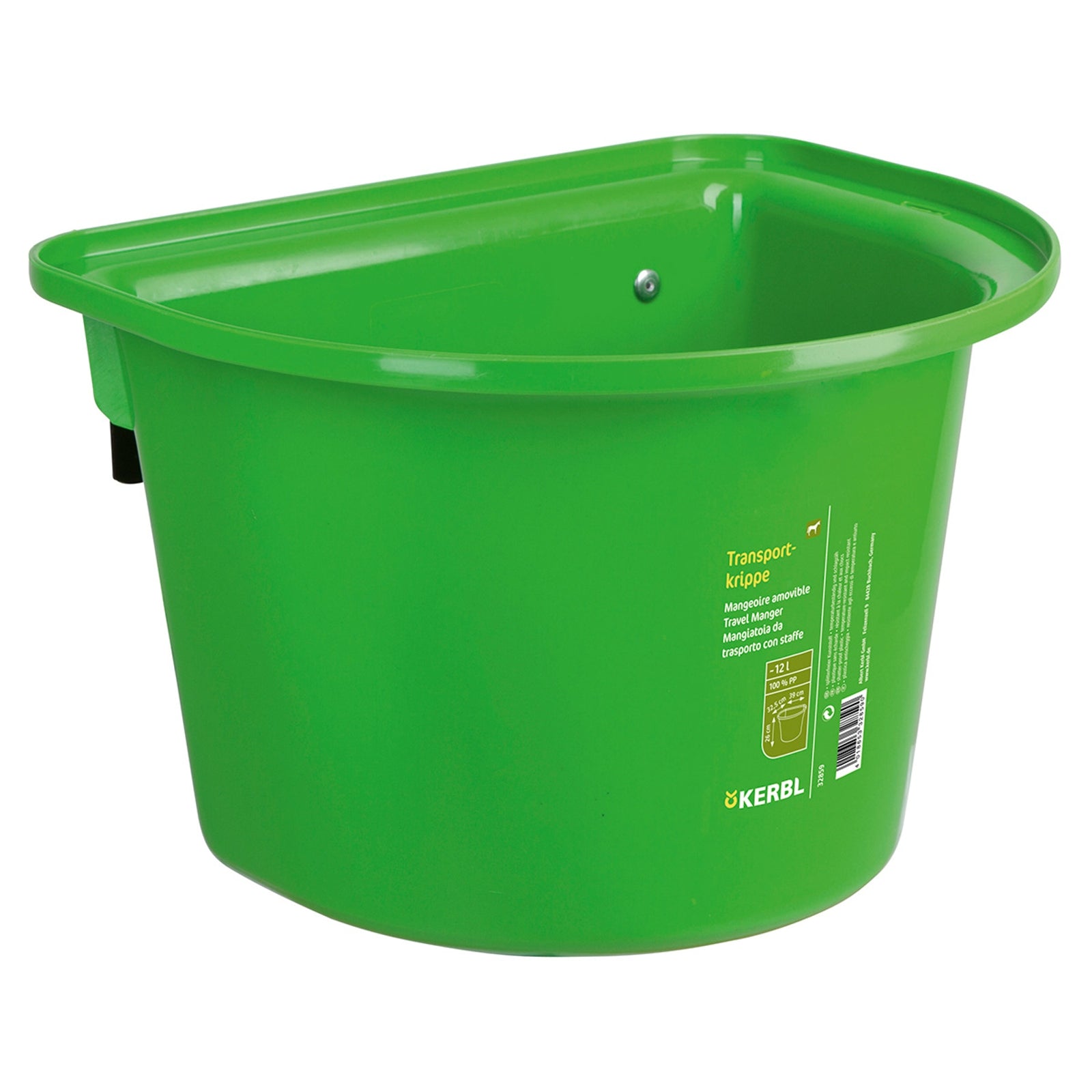Kerbl foderkrybbe 12 l, plastik med håndtag i baljen Fodring & Vanding