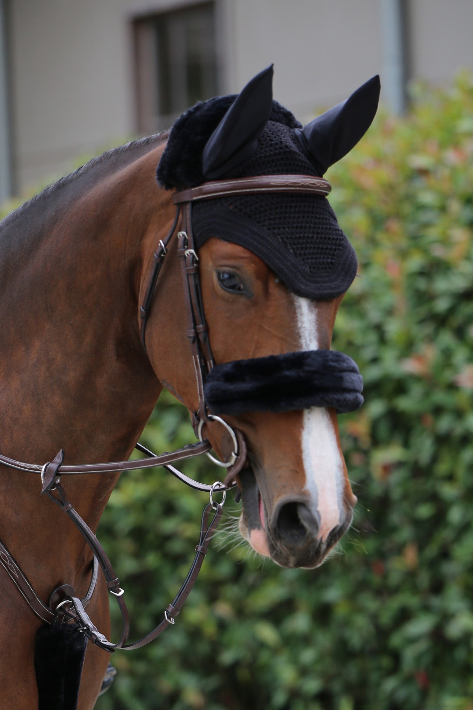 Kentucky Horsewear næsebeskytter i fåreskind Trenser & tøjler