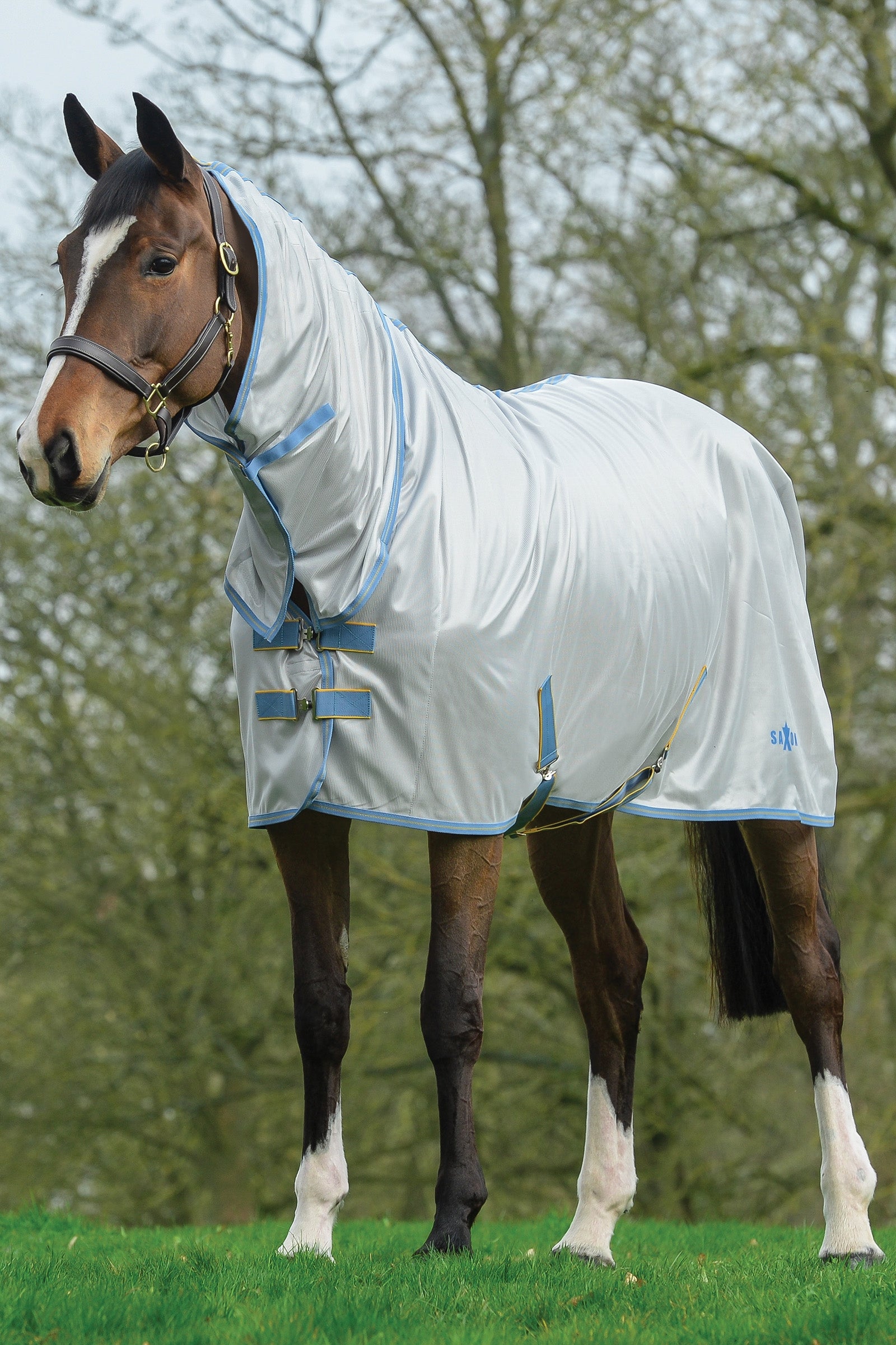 Saxon Mesh Combo-dækken med fast hals Hestedækken