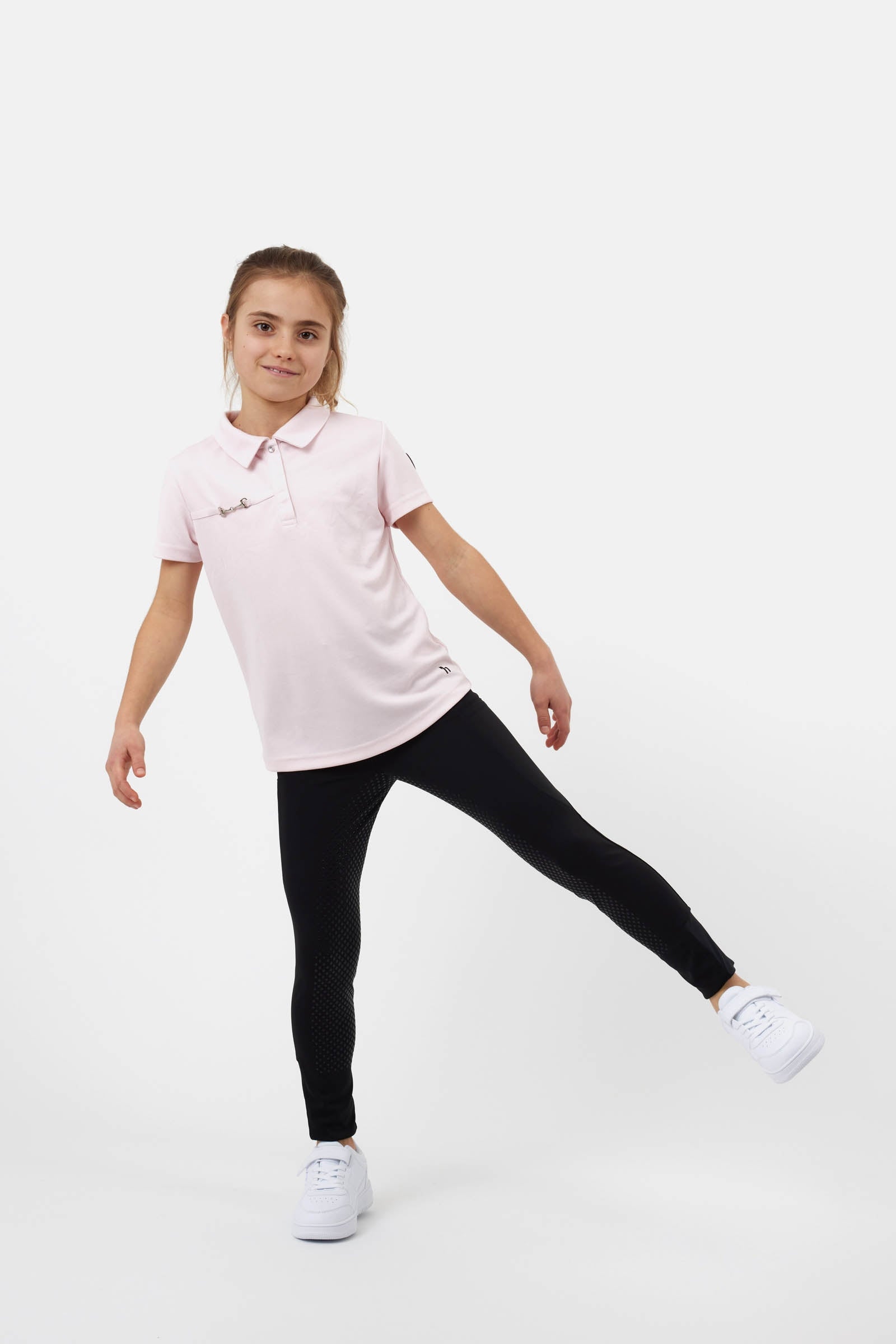 Horze Young Rider Denise Functional Short Sleeve Polo Shirt Kids Apparel