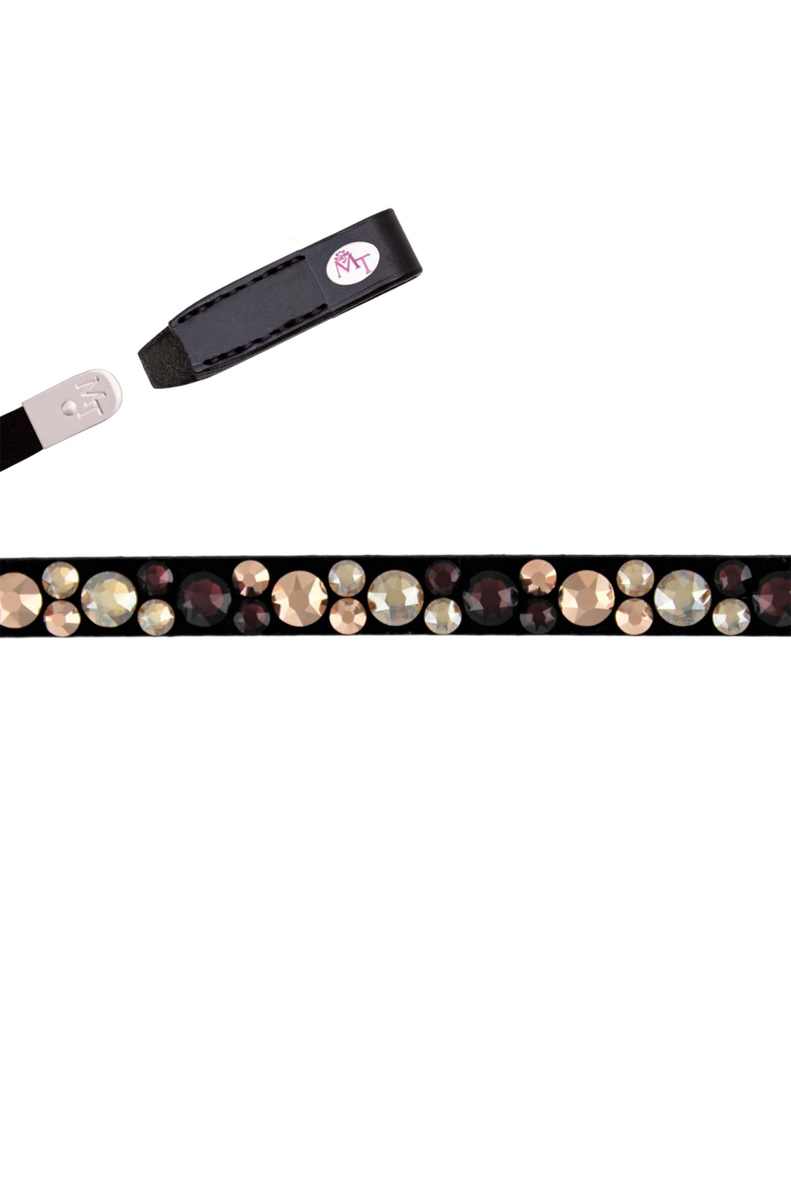 MagicTack Magic Tack Crystal Merlot Gold Bling Classic Pandebånd Trenser & tøjler