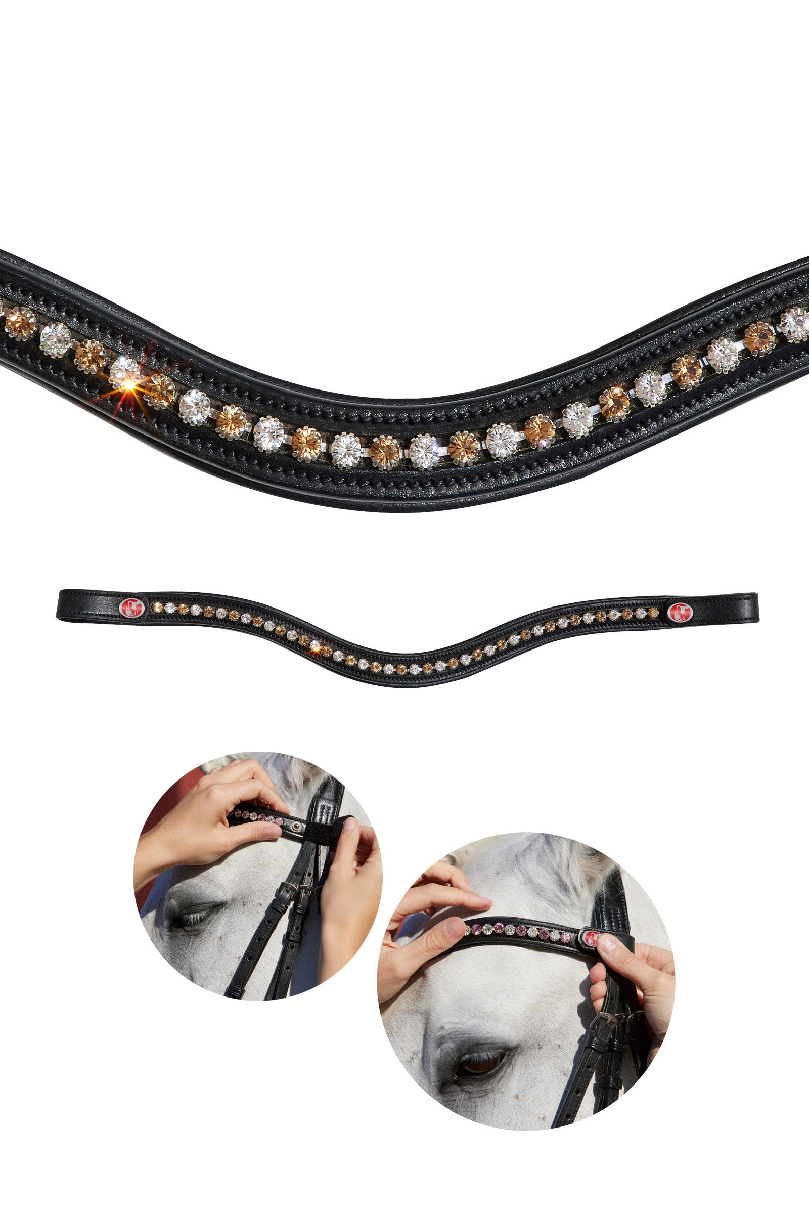 Kieffer FlexiLoop® krystal pandebånd Trenser & tøjler